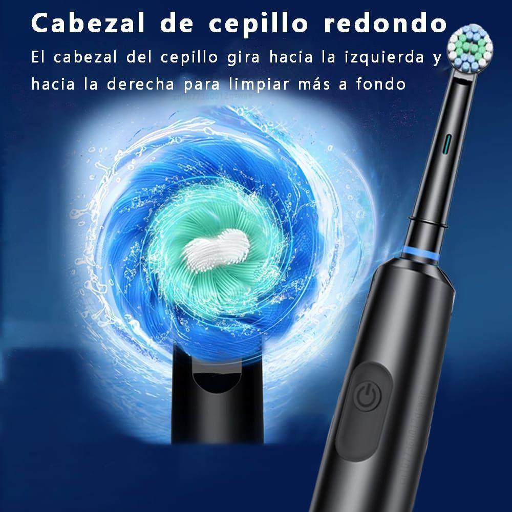 Cepillo Dental Eléctrico Blanco Recargable Con 4 Cabezales-5
