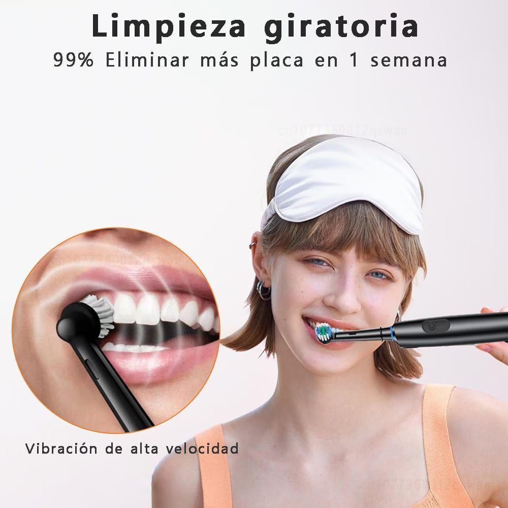 Cepillo Dental Eléctrico Blanco Recargable Con 4 Cabezales-6
