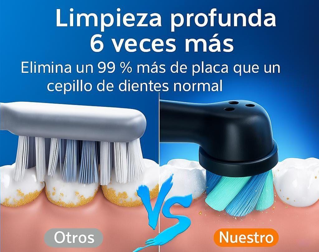 Cepillo De Dientes Eléctrico Recargable Usb Con 4 Cabezales-4