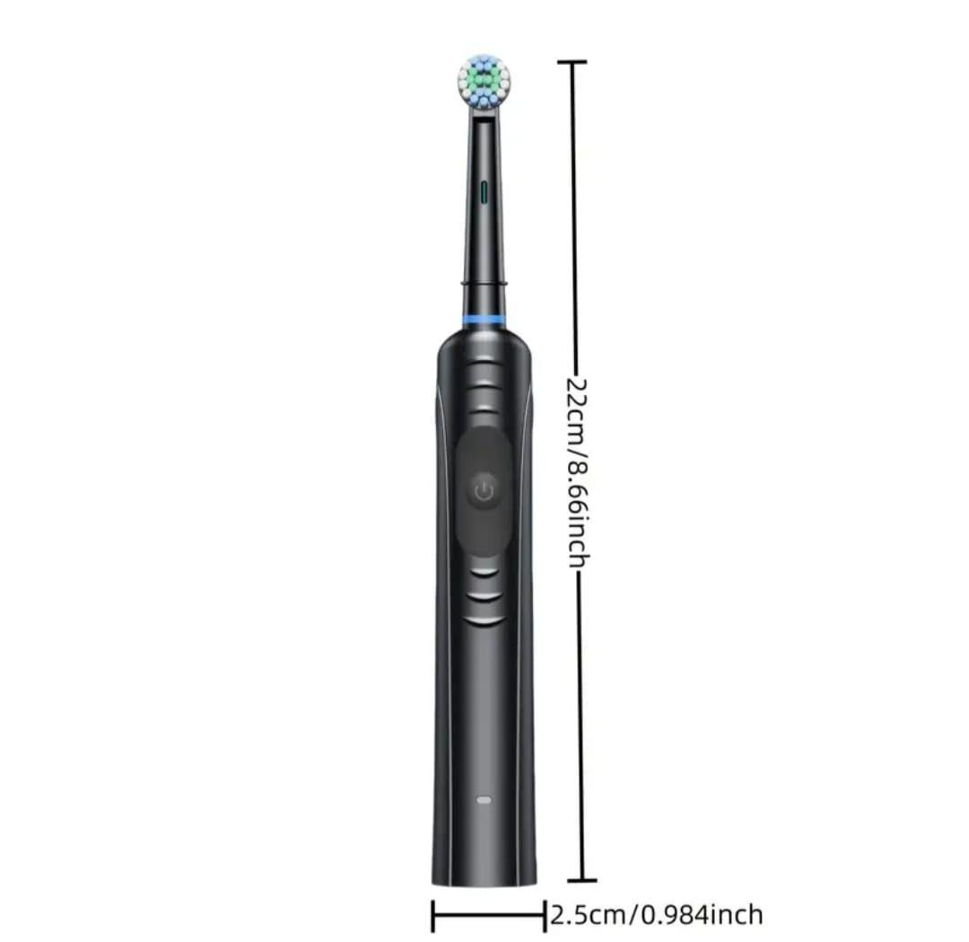Cepillo De Dientes Blanco Recargable Con 4 Cabezales-5
