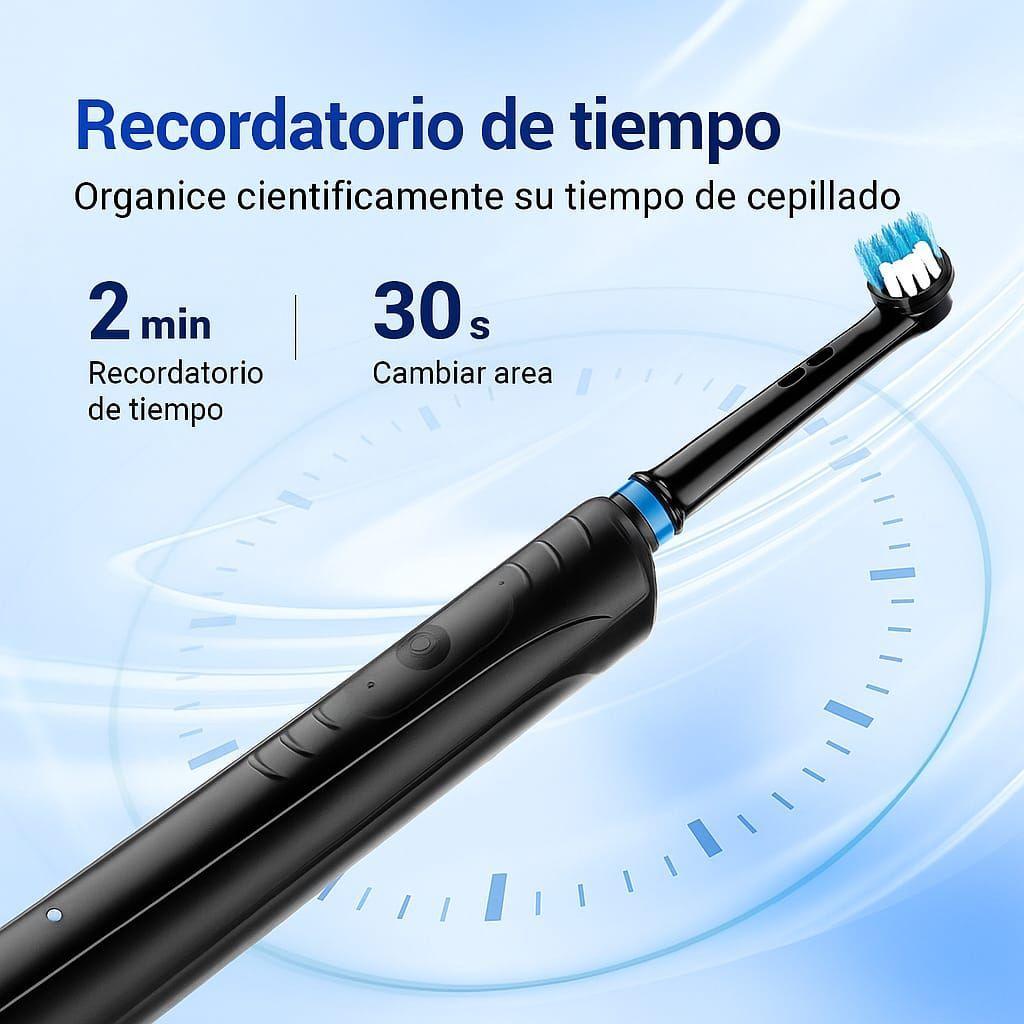 Cepillo De Dientes Eléctrico Usb Recargable Con 4 Cabezales-5