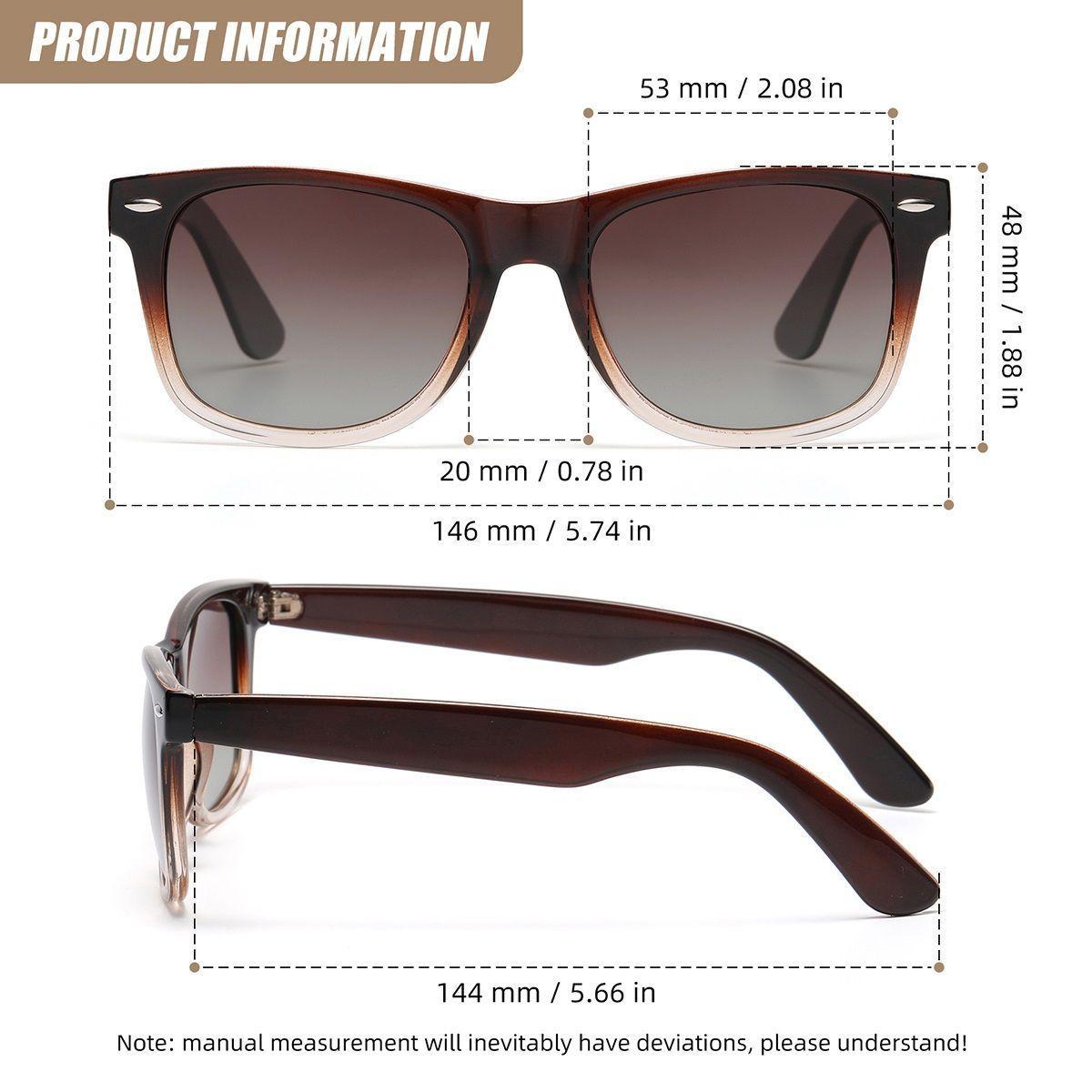 POLASUP LENTES Gafas de sol cl sicas elegantes y de estilo retro con protecci n UV400-3