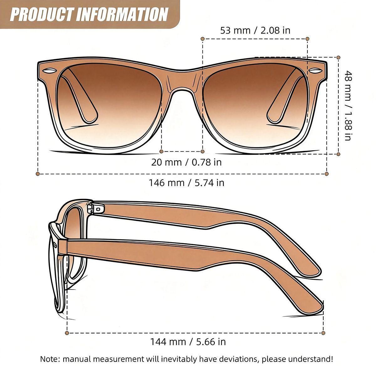 POLASUP LENTES Gafas de sol cl sicas elegantes y de estilo retro con protecci n UV400-5