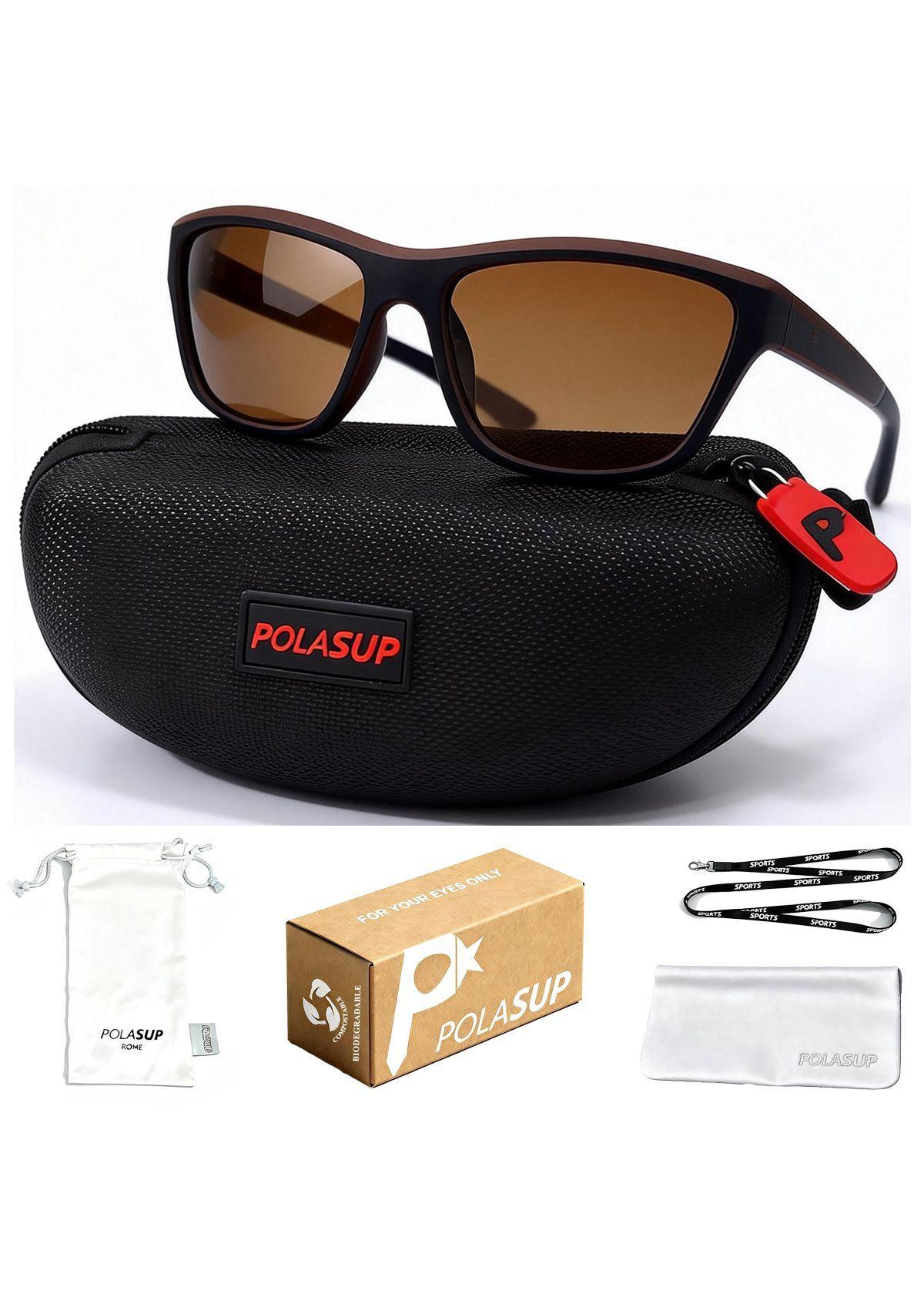 Polasup gafas lentes sol polarizadas adecuadas para trabajar hacer senderismo correr practicar uv400-0