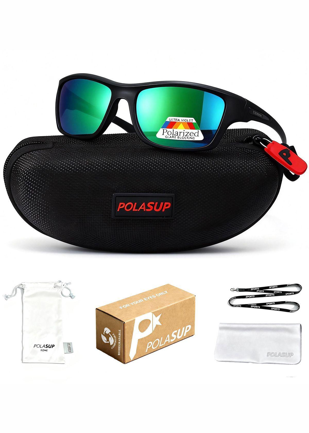 Polasup gafas lentes sol polarizadas adecuadas para trabajar hacer senderismo correr practicar uv400-0