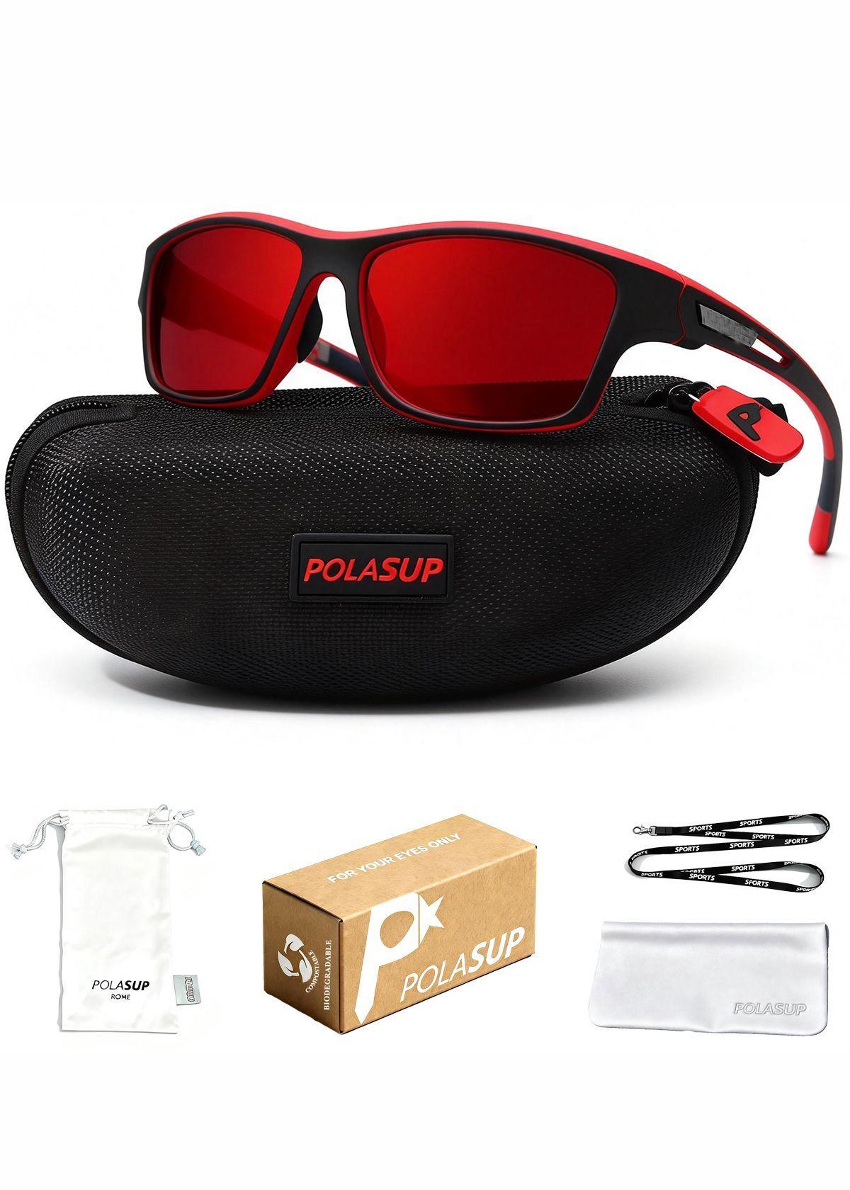 Polasup gafas lentes sol polarizadas adecuadas para trabajar hacer senderismo correr practicar uv400-0