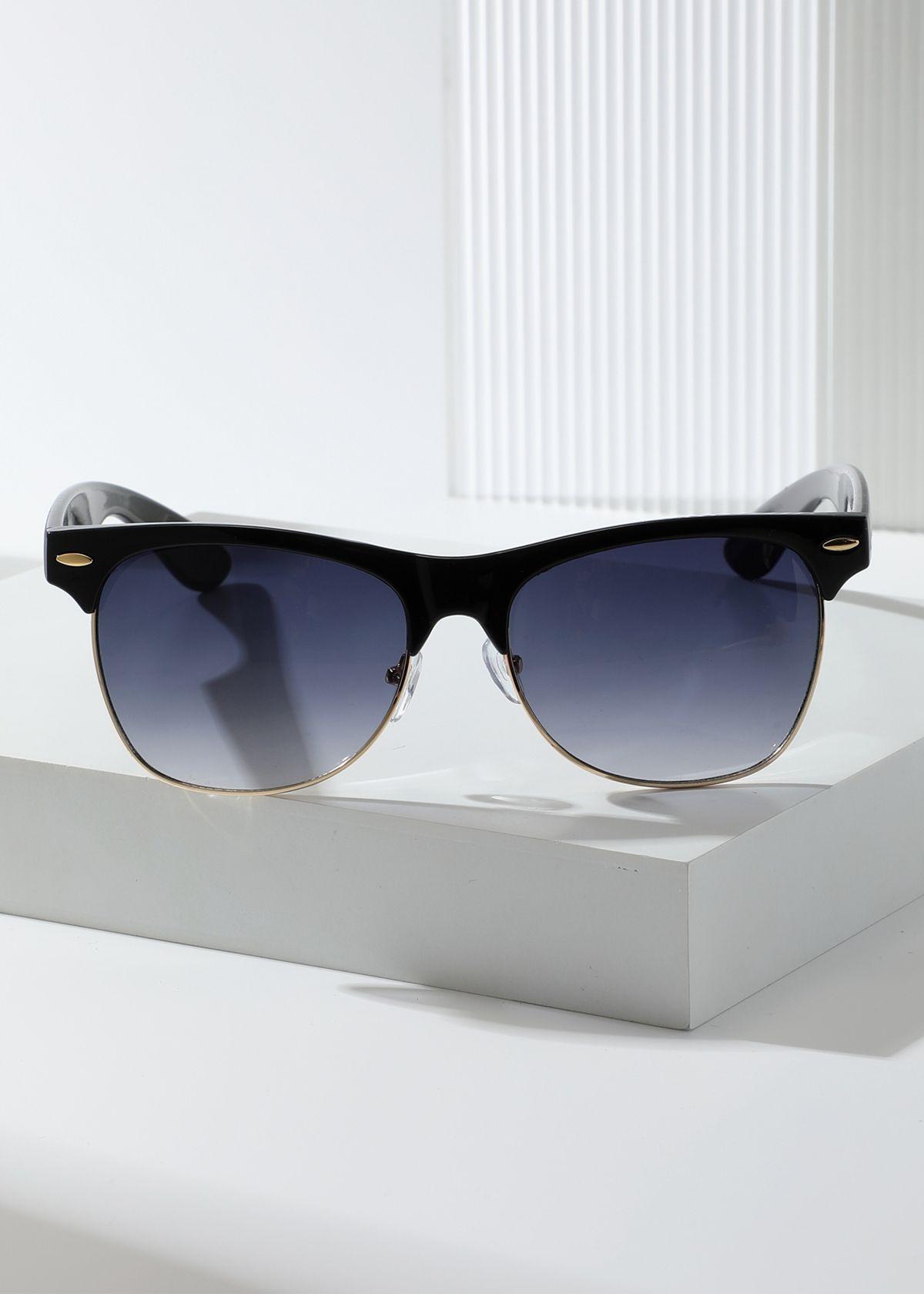 Polasup mujer lentes de sol UV400 moda clasica retro hombre gafas-2