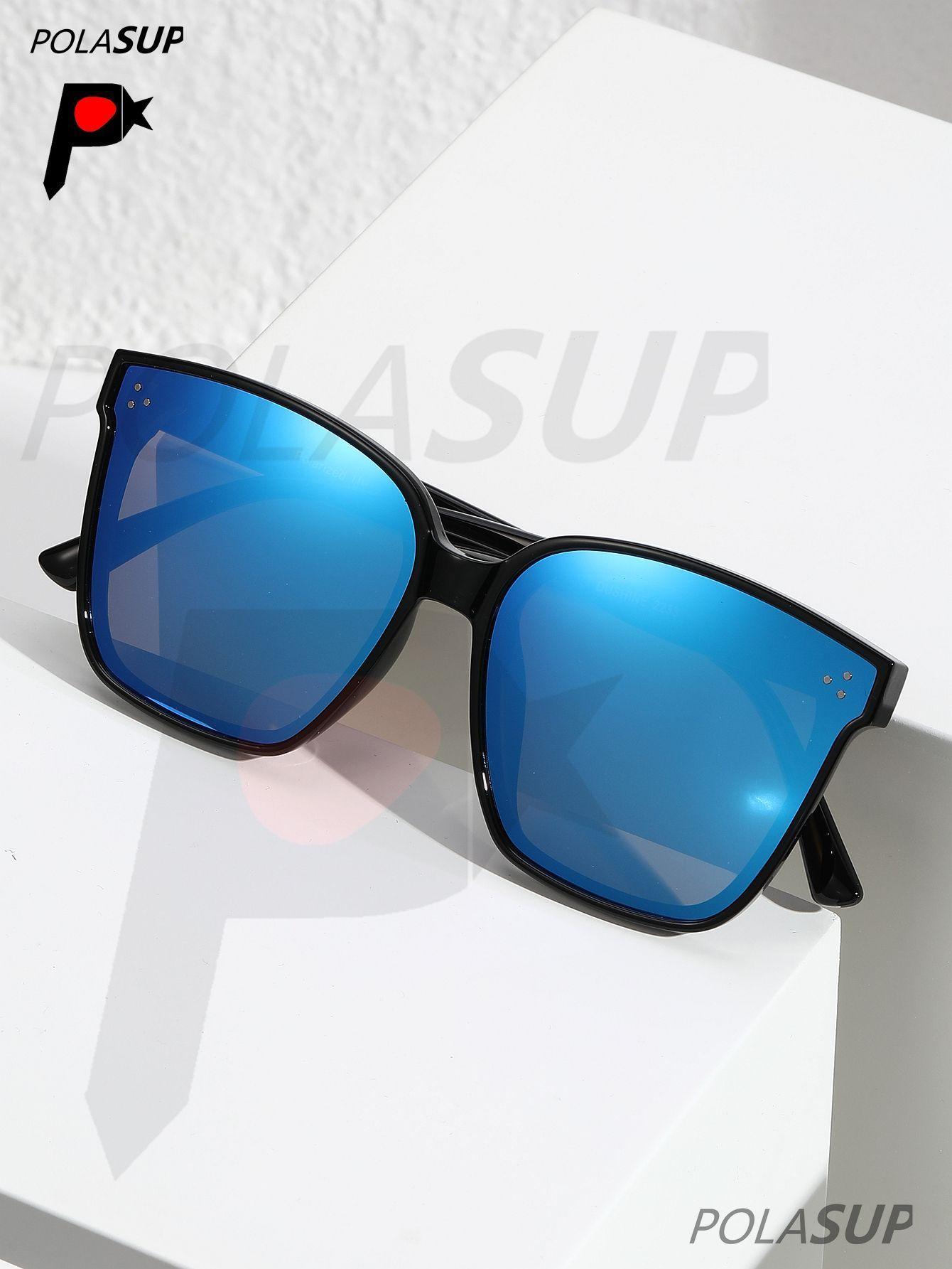 Polasup Mujer lentes sol proteccion uv400 moda clasica gafas hombre unisex retro-1