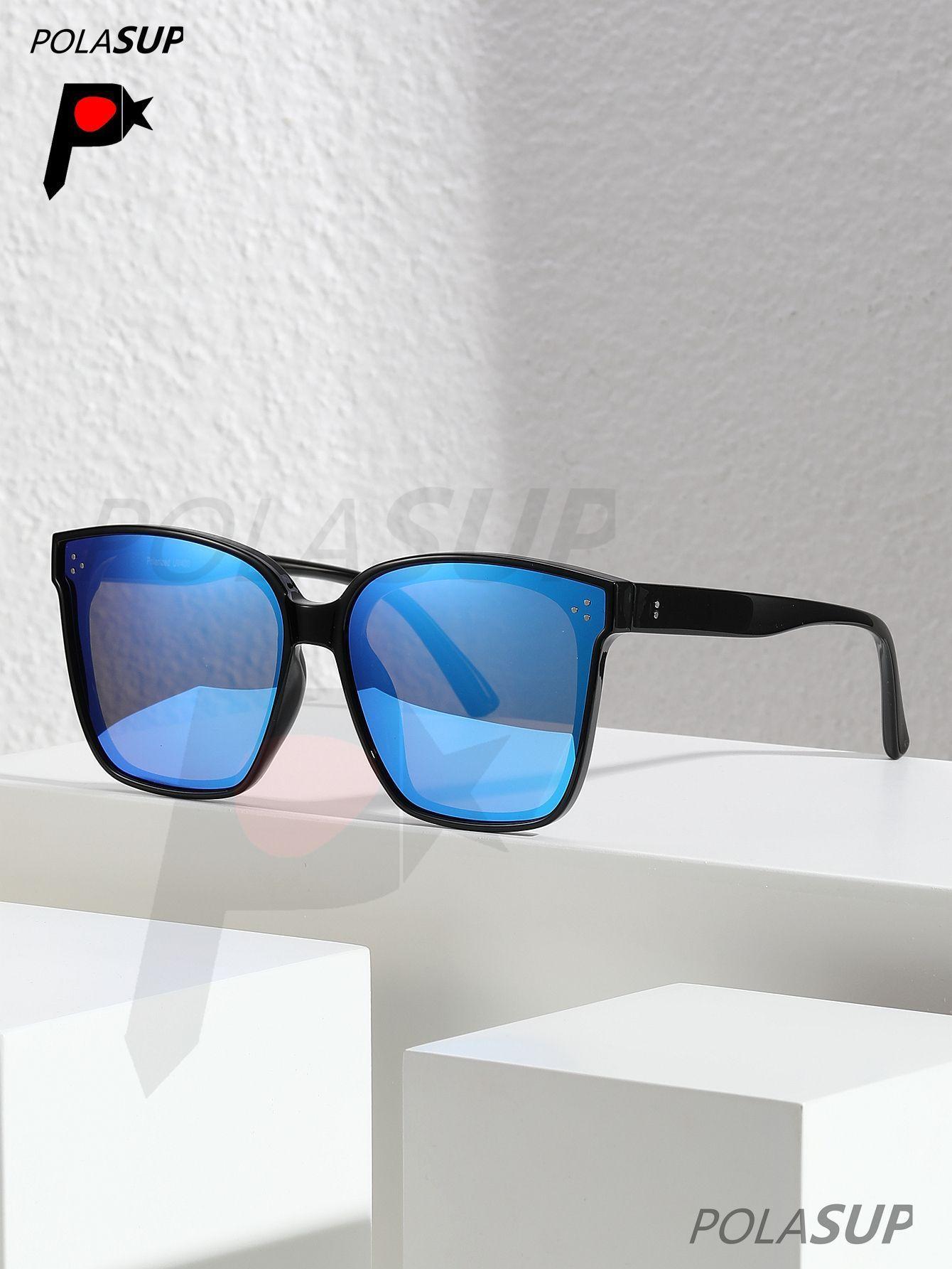 Polasup Mujer lentes sol proteccion uv400 moda clasica gafas hombre unisex retro-2