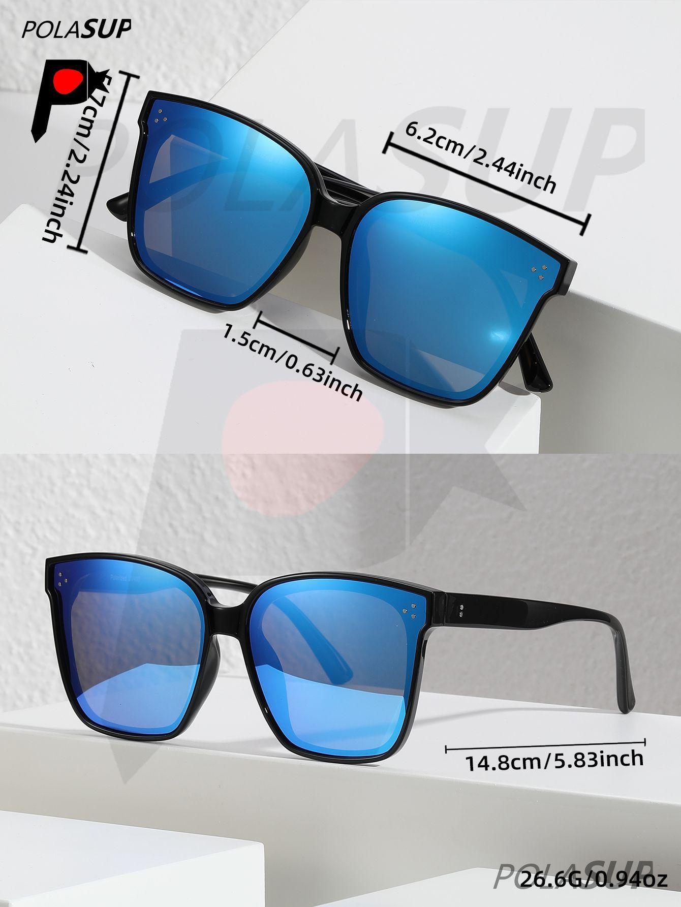 Polasup Mujer lentes sol proteccion uv400 moda clasica gafas hombre unisex retro-4