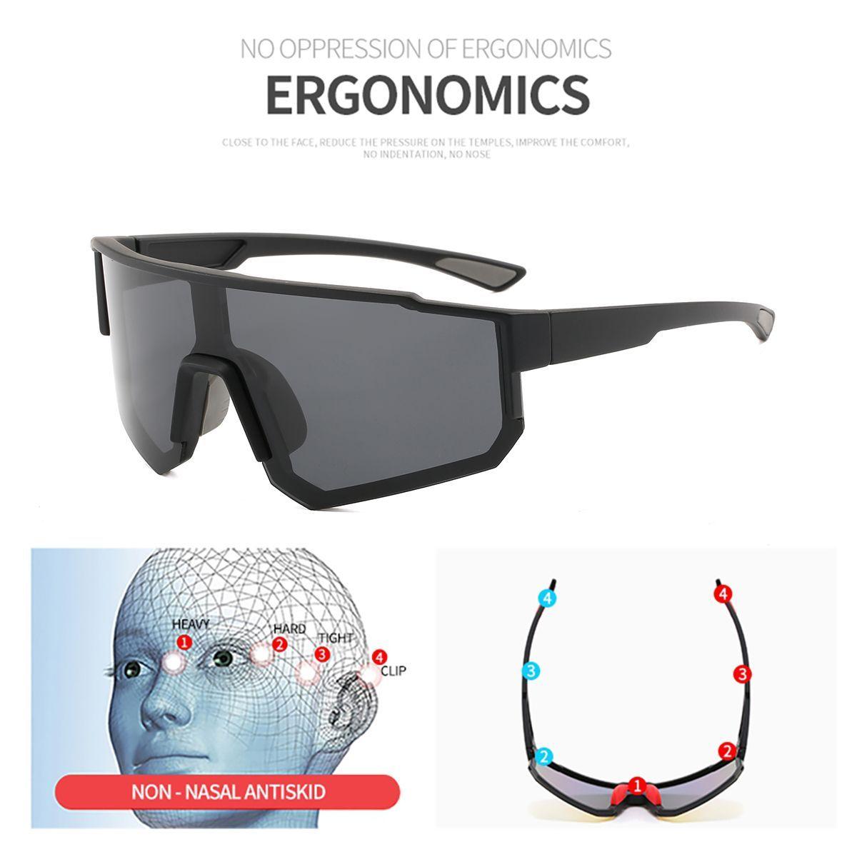 Polasup Lentes Gafas de sol adecuadas para conducir correr andar en bicicleta hacer senderismo UV400-4