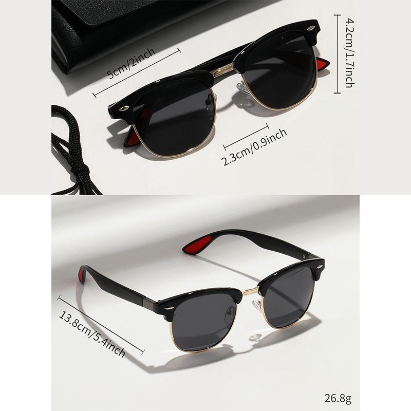 POLASUP LENTES DE SOL Gafas de sol cl sicas informales polarizadas y con media montura de metal-3