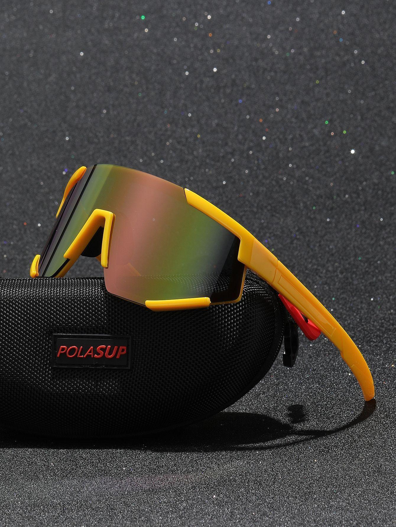 Polasup ciclismo Lentes sol mujer pesca y hombre correr unisex-4