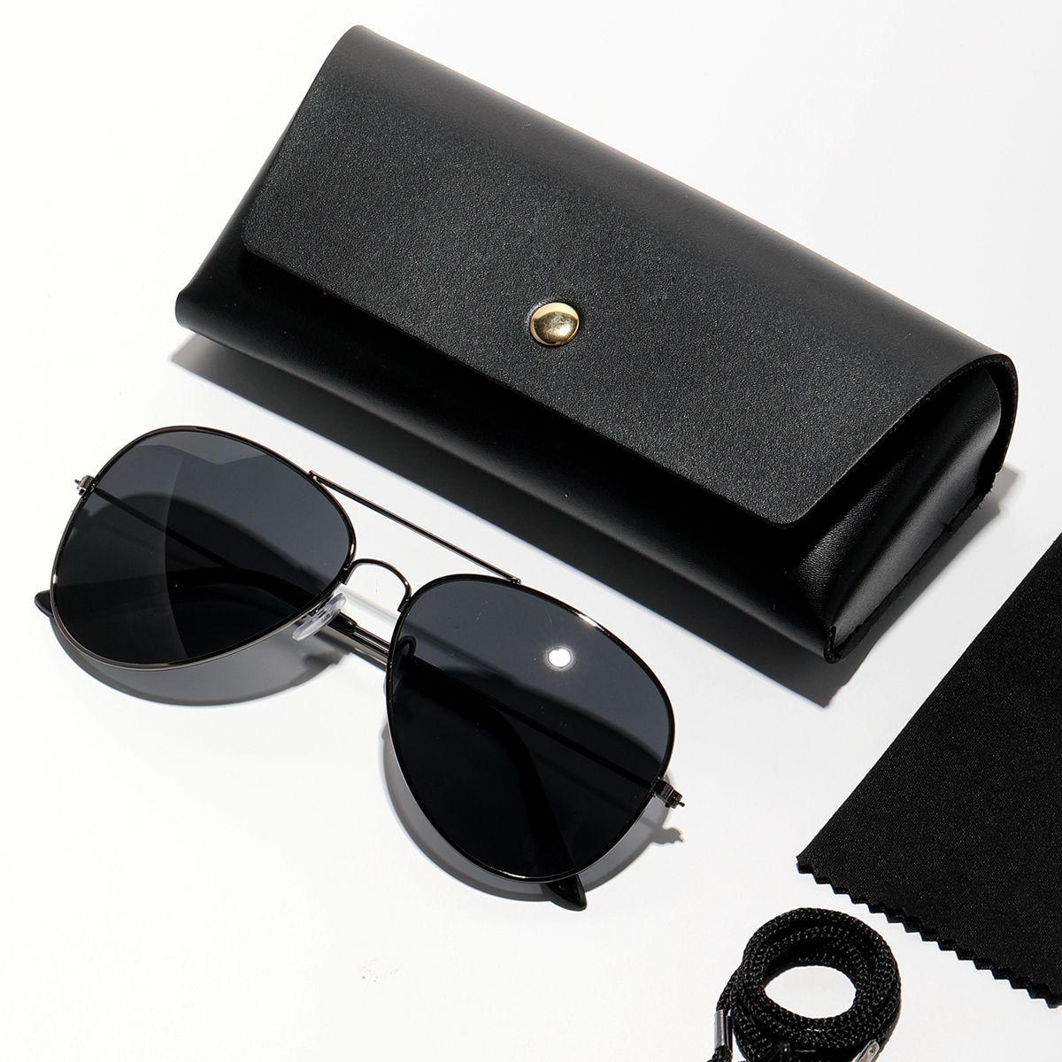 POLASUP Lentes Gafas de sol cl sicas estilo retro de motocicleta y aviador-0