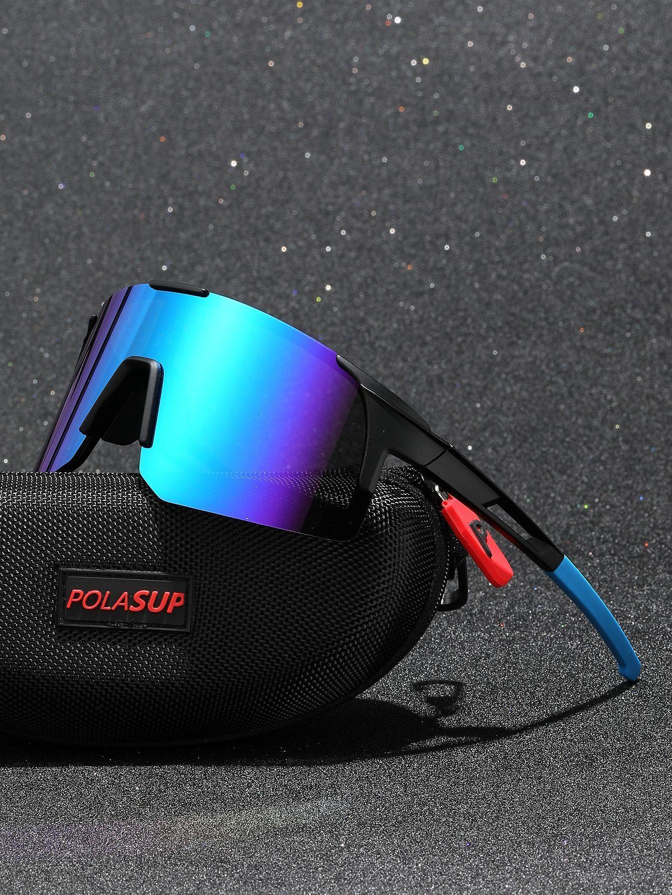Polasup hombre ciclismo lentes deportivas golf correr bicicleta mujer lentes de sol uv400-4