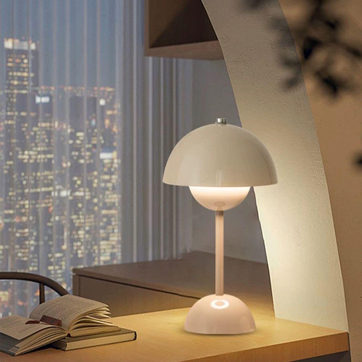 Lampara de escritorio LED recargable por USB portatil y con pantalla tactil-7