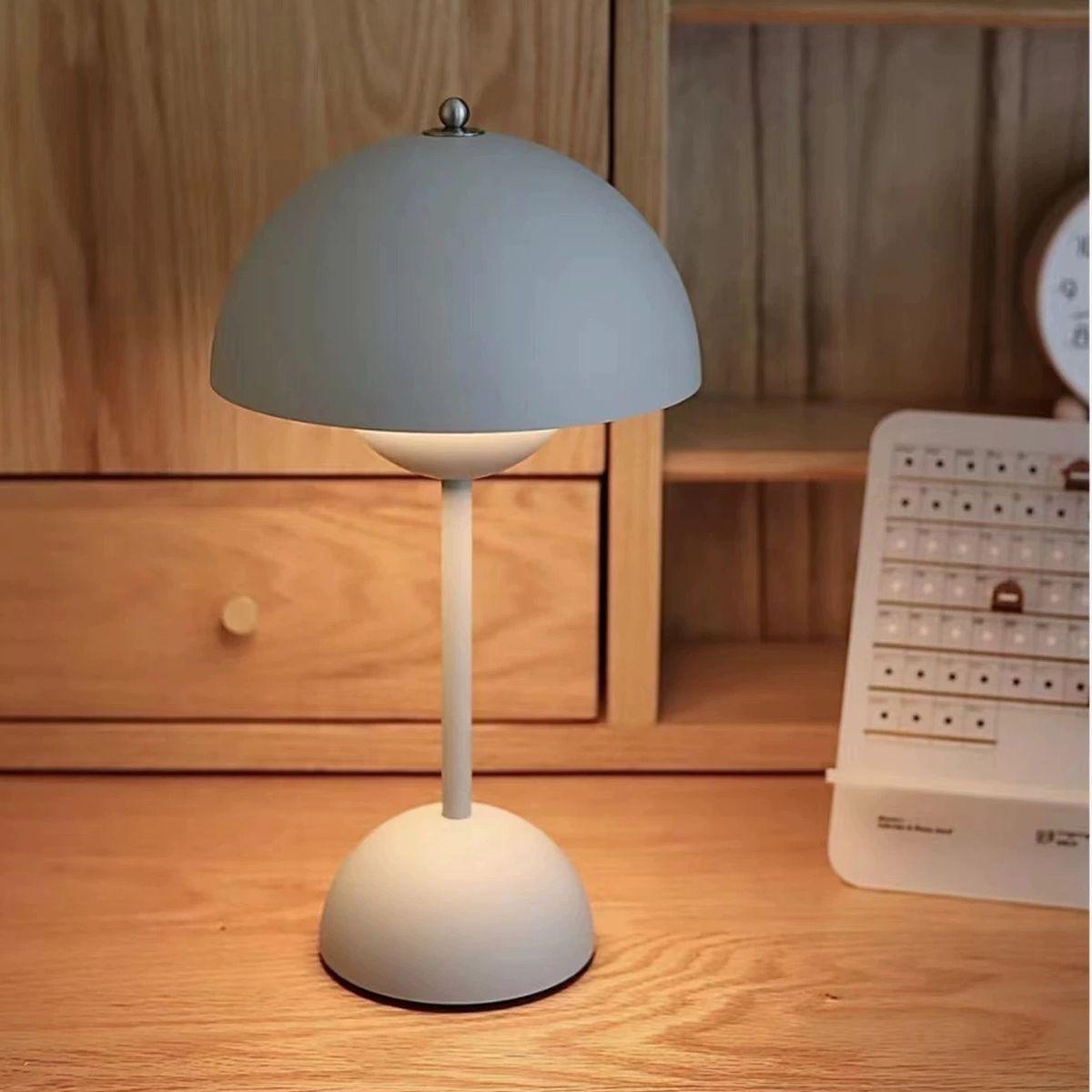 Lampara de escritorio LED recargable por USB portatil y con pantalla tactil-6