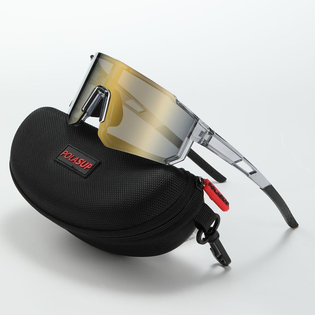 Polasup Lentes de sol UV400 proteccion deportivas correr marathon-0