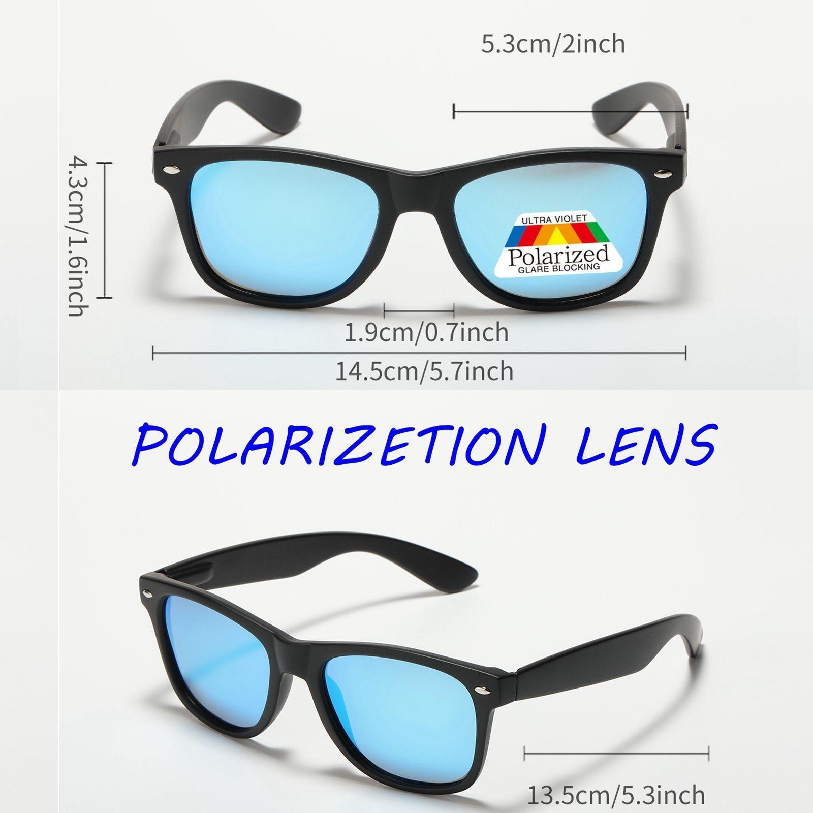 Polasup gafas de sol cl sicas y elegantes con lentes azules se adaptan a todos-3