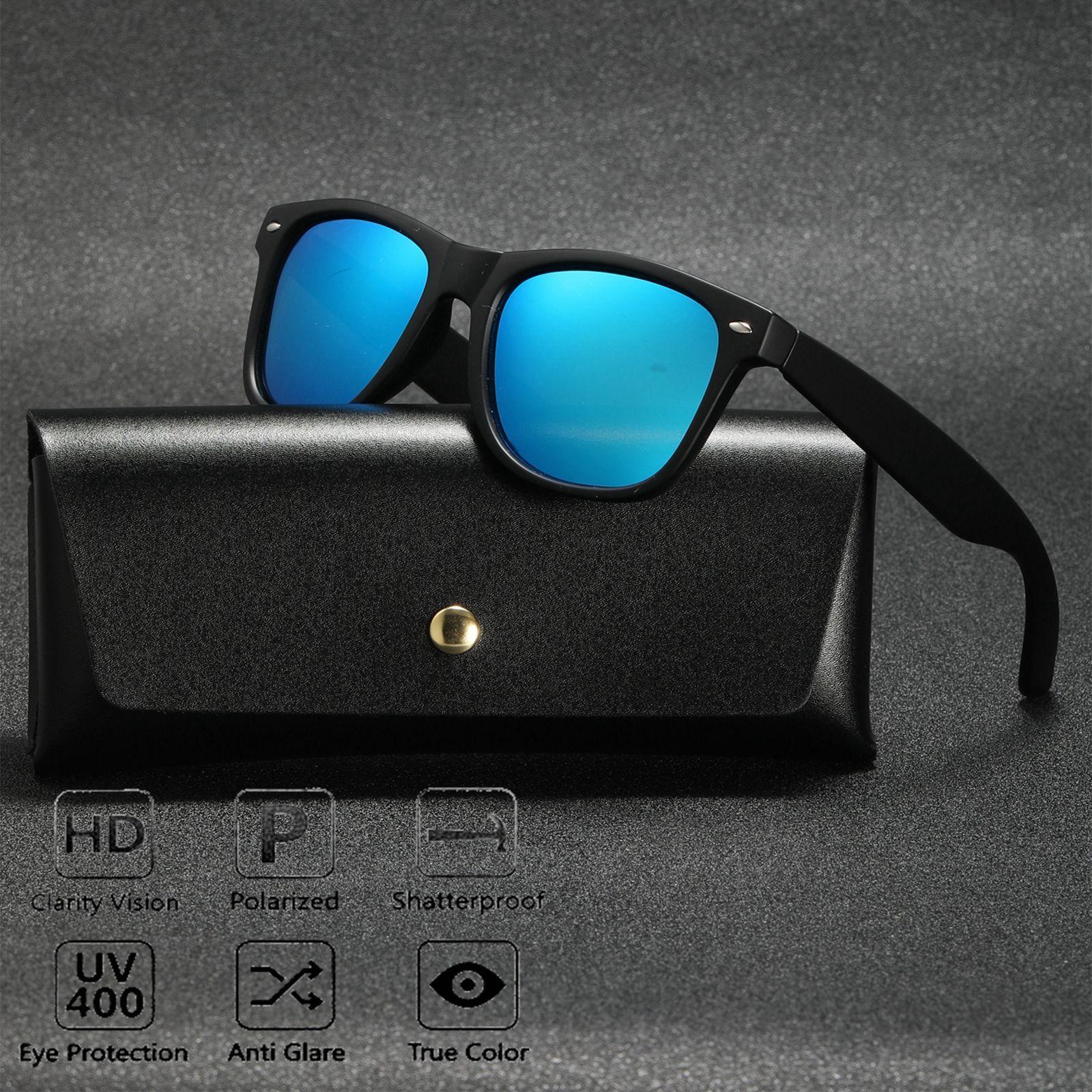 Polasup gafas de sol cl sicas y elegantes con lentes azules se adaptan a todos-4