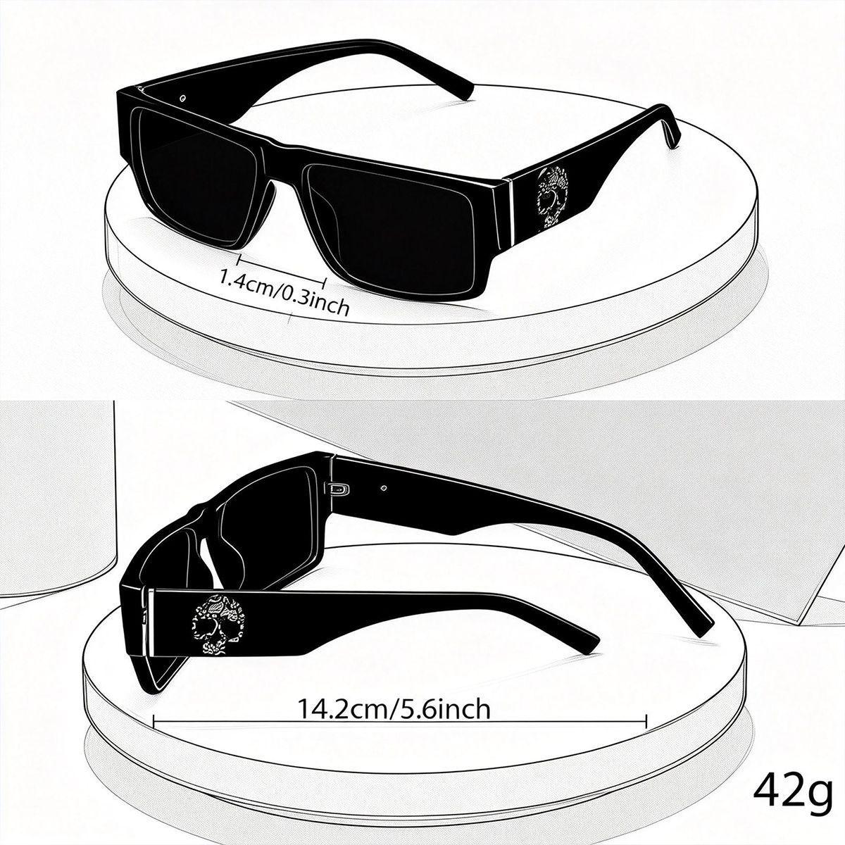 Polasup DJ muscia lentes Gafas de sol de moda con accesorios metalicos-5