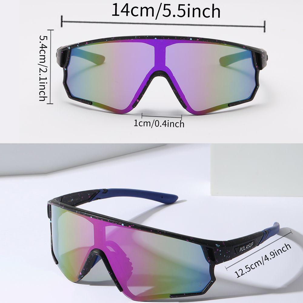 POLASUP Lentes de sol con lentes moradas adecuadas para correr y andar en bicicleta-4