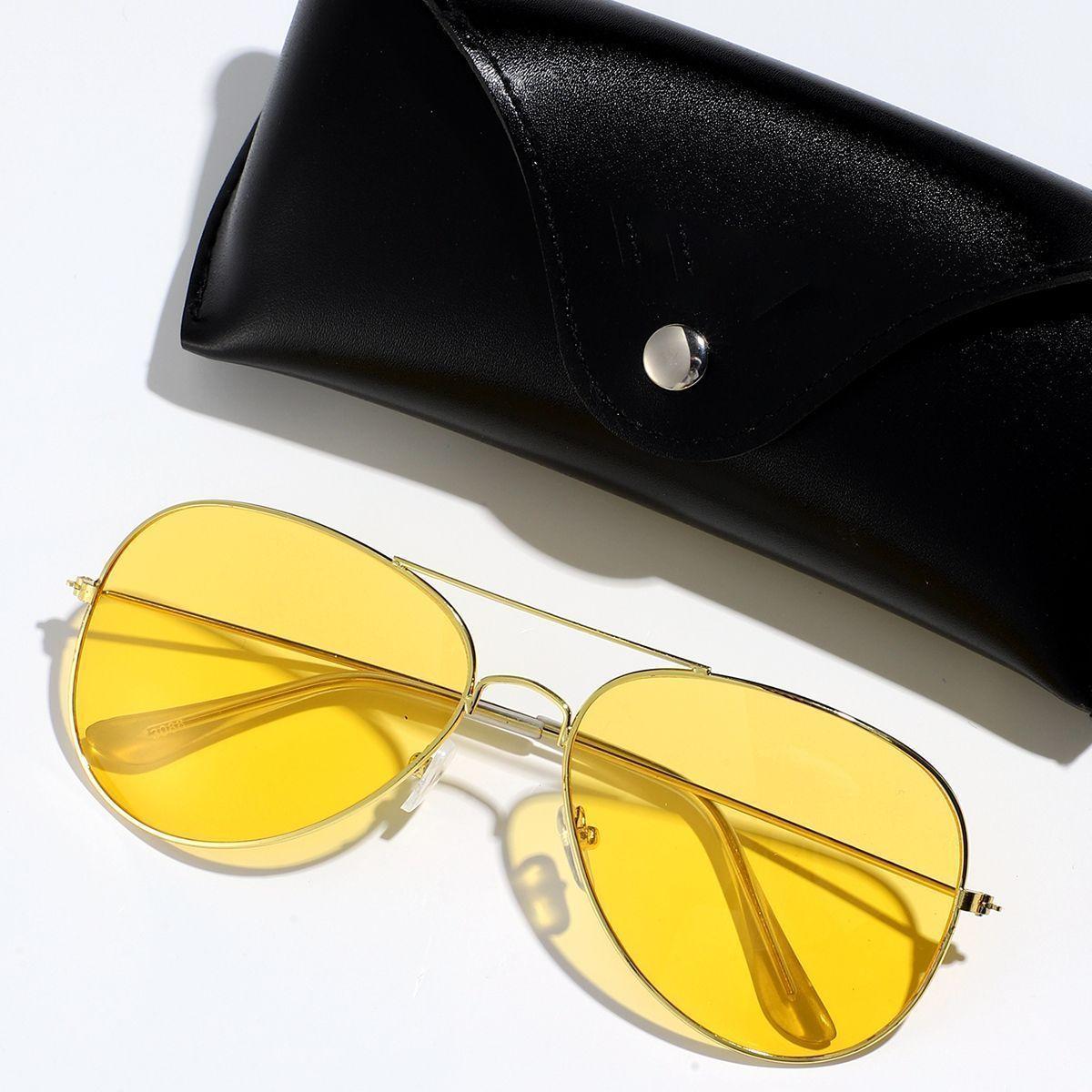 POLASUP Gafas de sol cl sicas retro de motociclista y aviador con estilo chapadas en oro 3026 C4-0