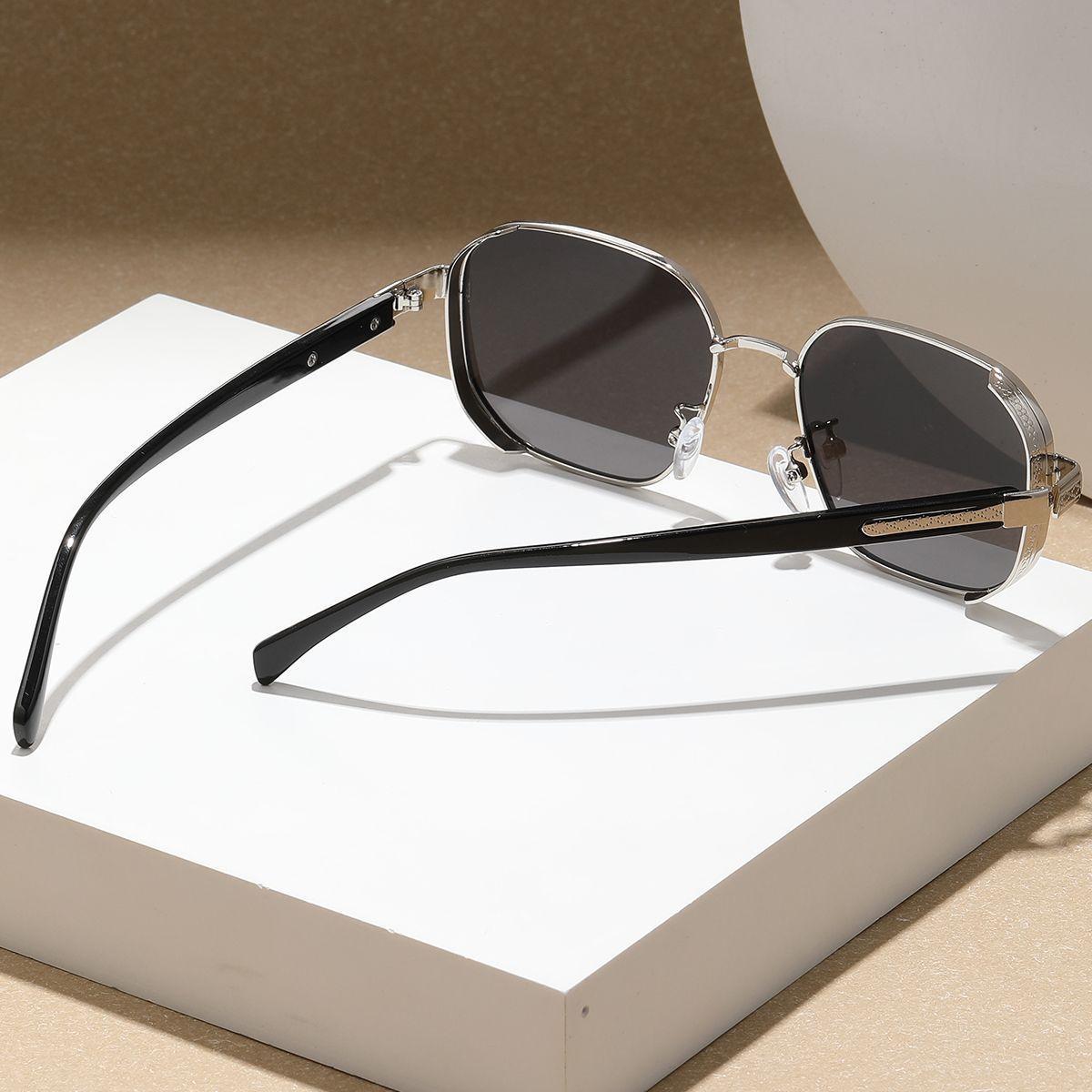 POLASUP metal lentes Gafas de sol con varilla de estilo retro unisex UV400-4