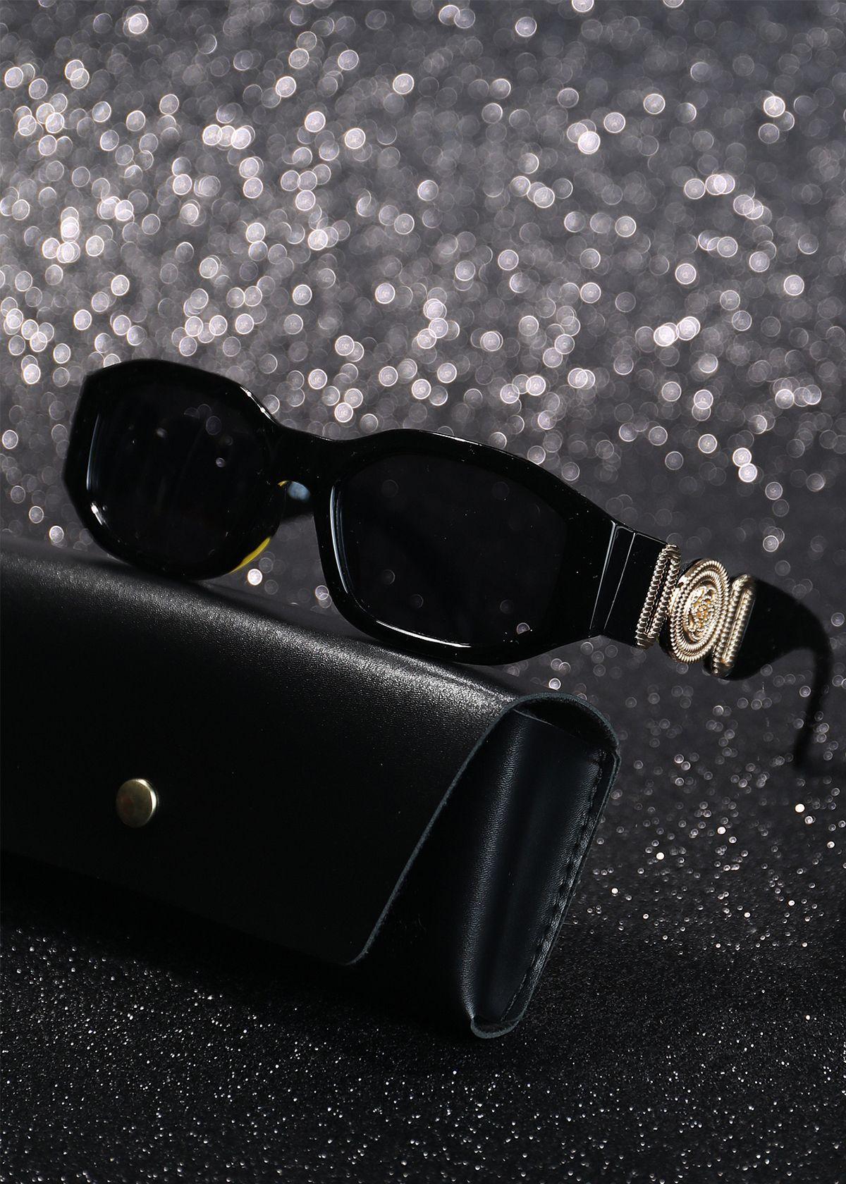 Polasup mujer lentes Gafas de sol elegantes con accesorios metalicos moda-4