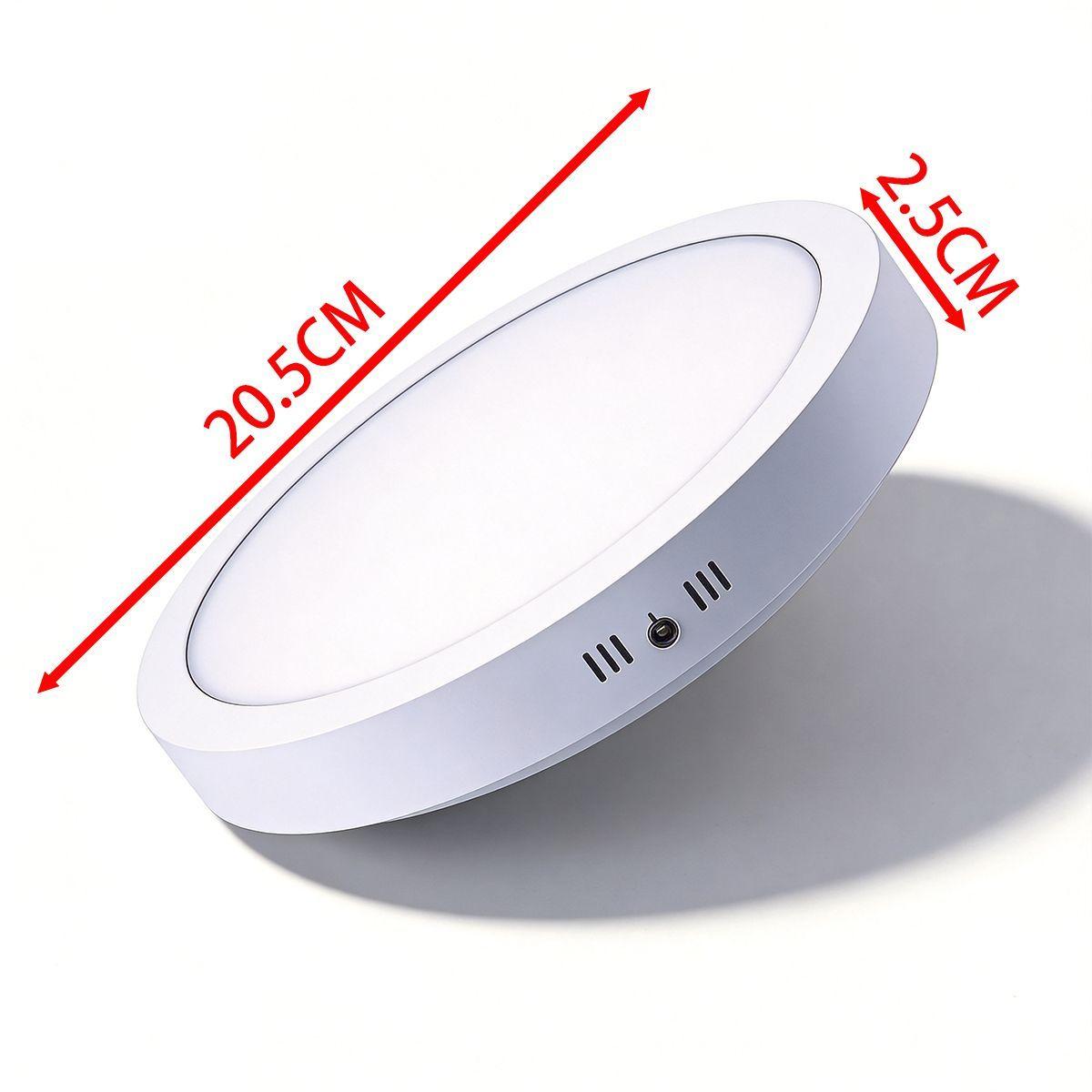 5 Pcs Panel Led Redondo 18w Sobrepuesto Luz Neutra 6500k Apartamento Hotel Villa Escuela-2