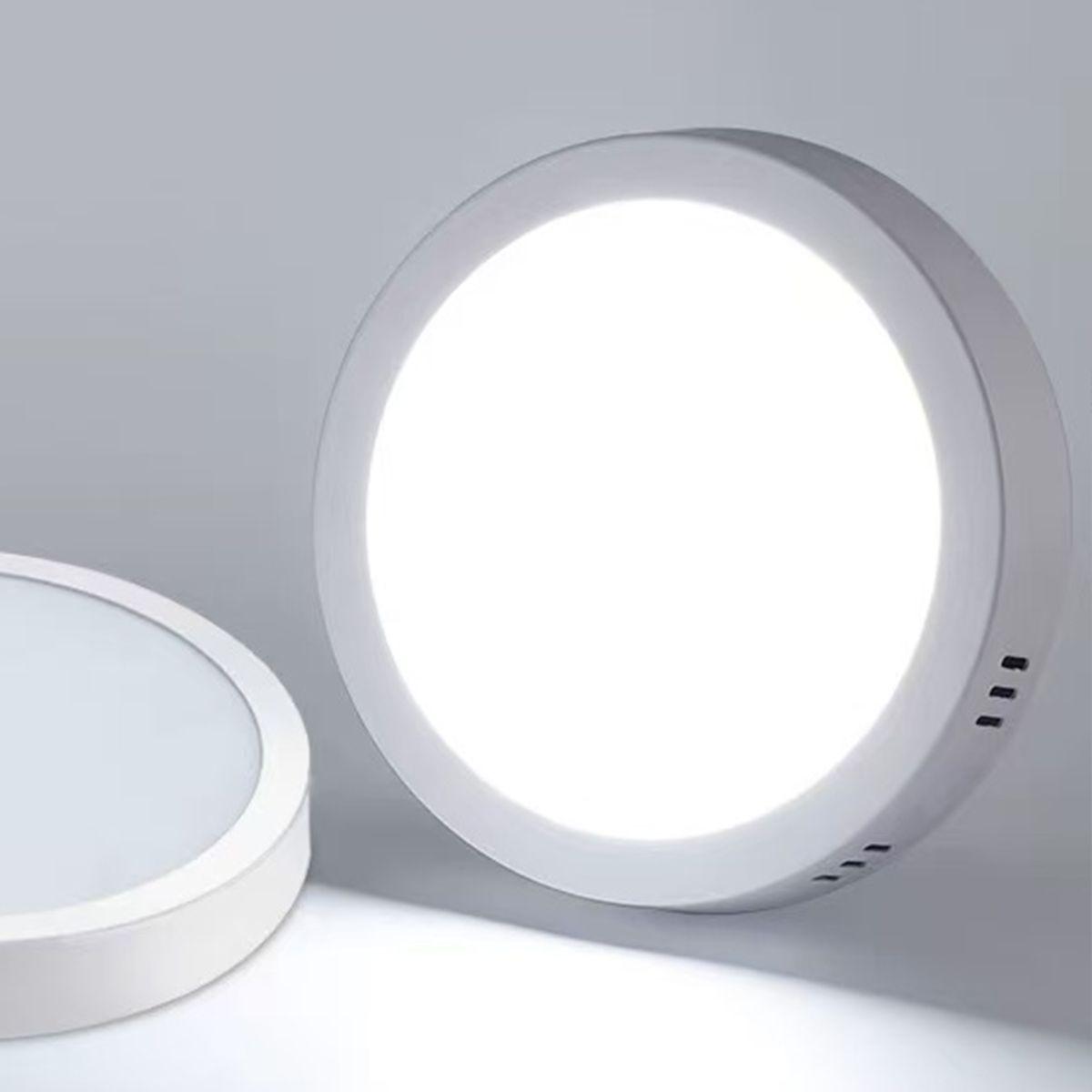 5 Pcs Panel Led Redondo 18w Sobrepuesto Luz Neutra 6500k Apartamento Hotel Villa Escuela-3