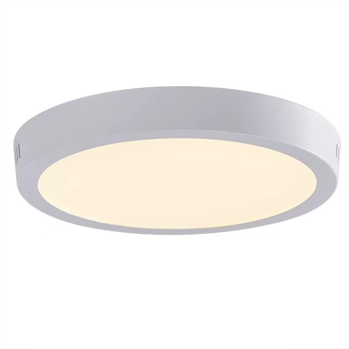 5 Pcs Panel Led Redondo 18w Sobrepuesto Luz Neutra 6500k Apartamento Hotel Villa Escuela-4