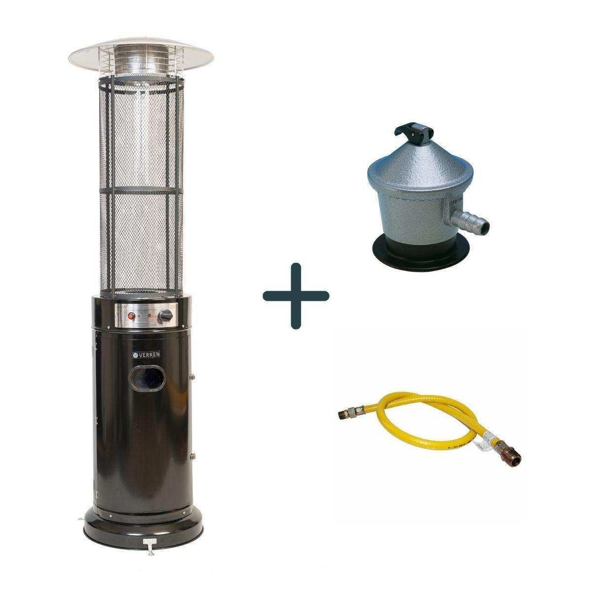 Estufa Exterior Gas Mork - Negro | Calefactor para Terrazas y Patios-5
