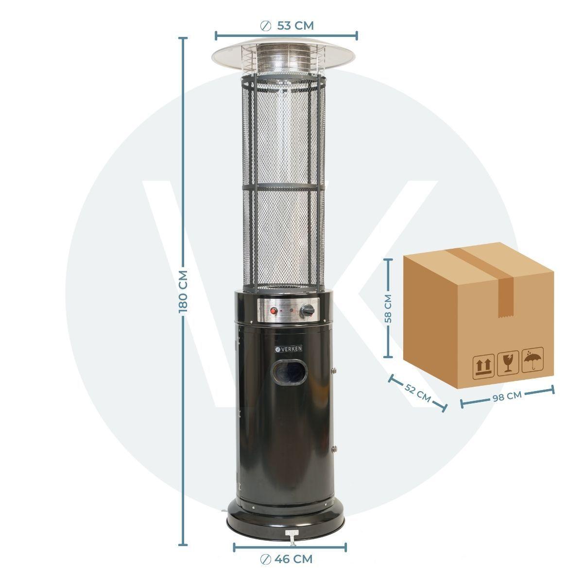 Estufa Exterior Gas Mork - Negro | Calefactor para Terrazas y Patios-6