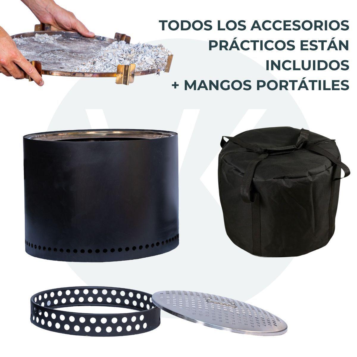 Fogón Brasero sin Humo Brann – Acero Inoxidable 304 + Accesorios / 38 cm-5