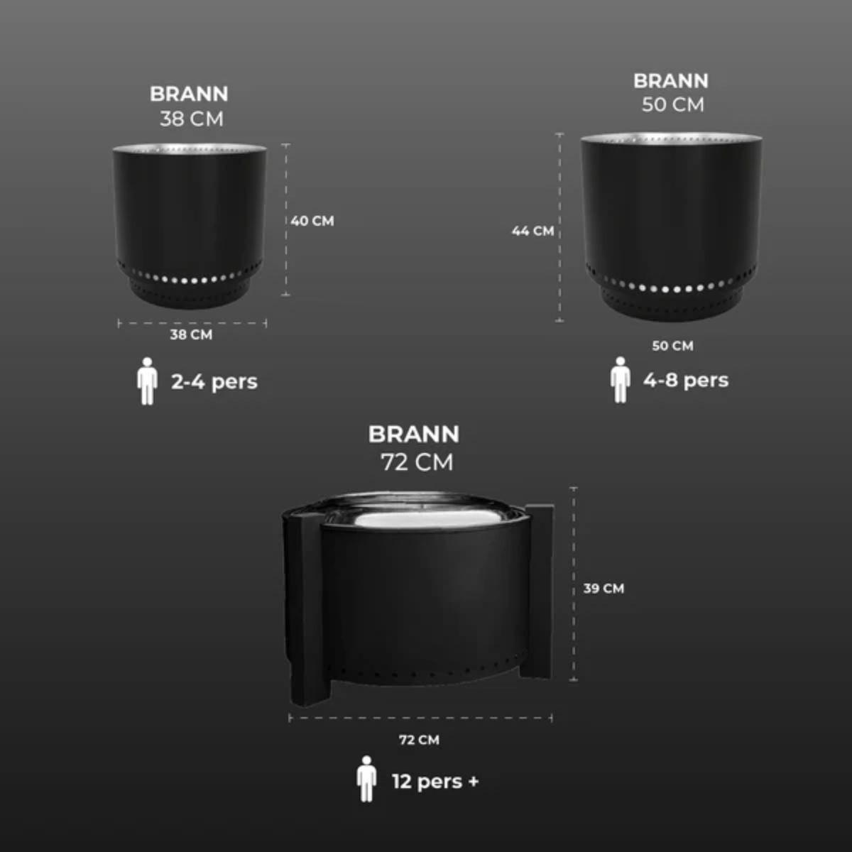 Fogón Brasero sin Humo Brann – Acero Inoxidable 304 + Accesorios / 38 cm-3