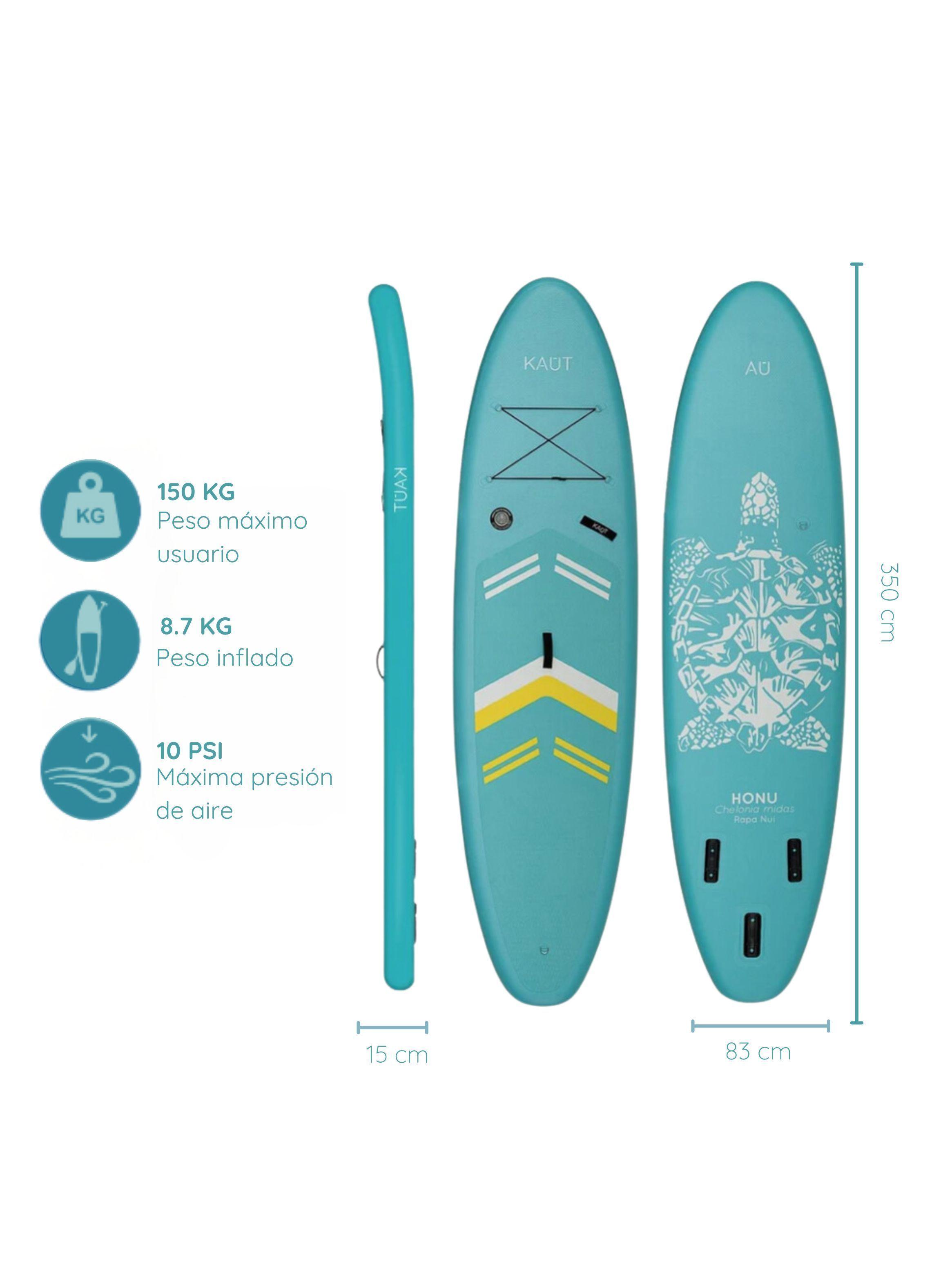 Stand Up Paddle Inflable SUP 11´ 6 - Kaut Triple Quilla Capa Reforzada-0
