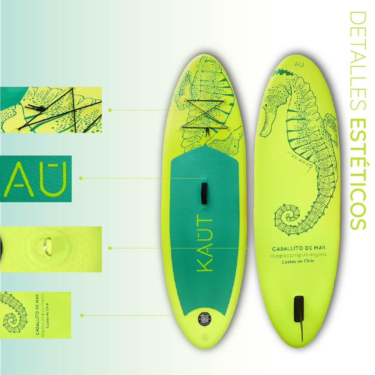 Stand Up Paddle sup Kaut Inflable Capa Reforzada Kids 8 Verde Lima-2