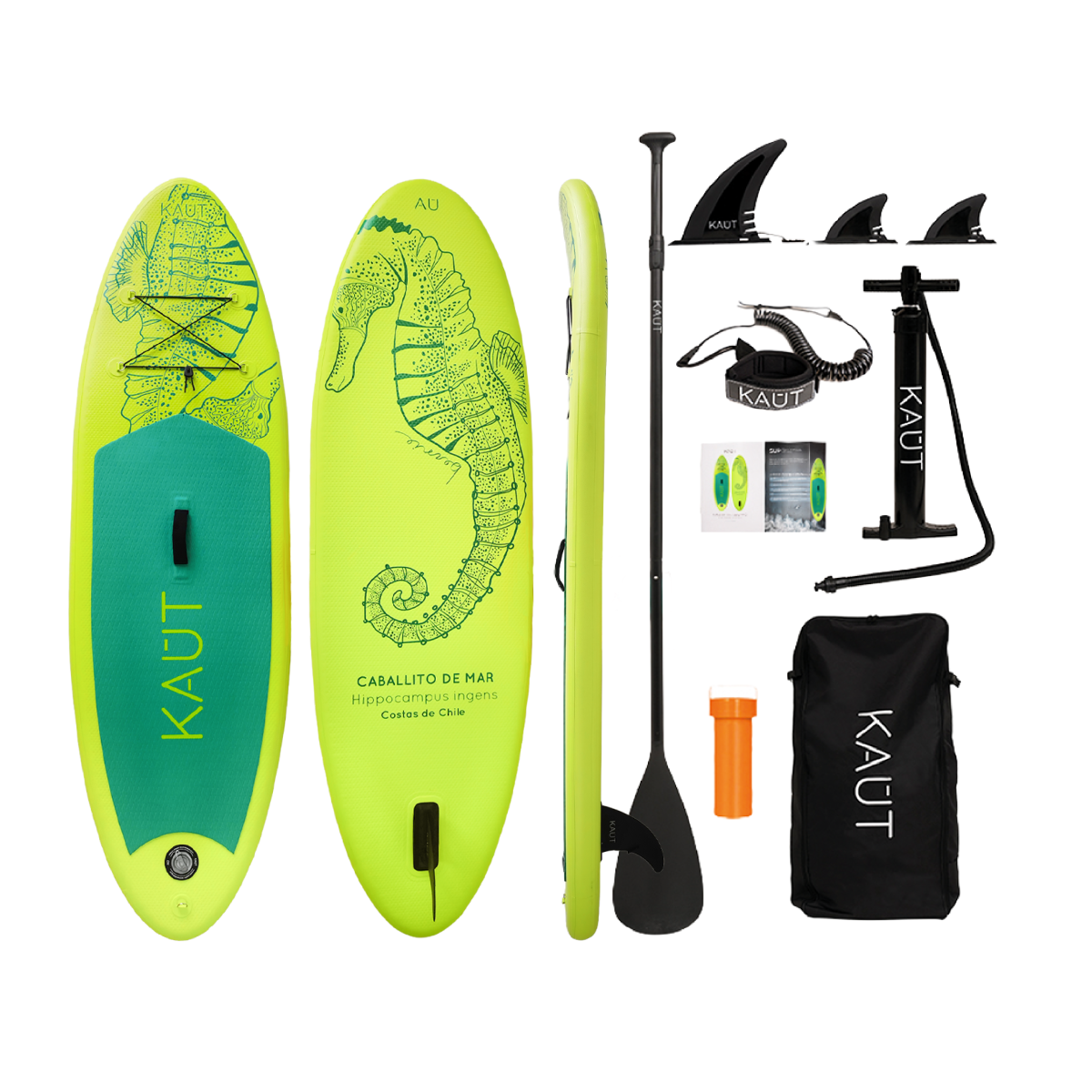 Stand Up Paddle sup Kaut Inflable Capa Reforzada Kids 8 Verde Lima-4