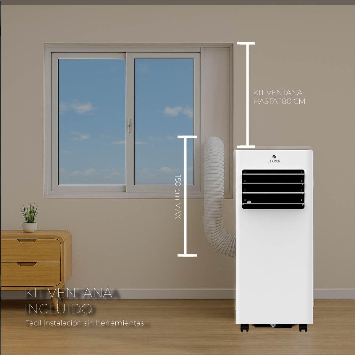Aire Acondicionado Port til 4 en 1 12 000 BTU Fr o Calor Lech Kit Ventana Corrediza 1 80 mt-3