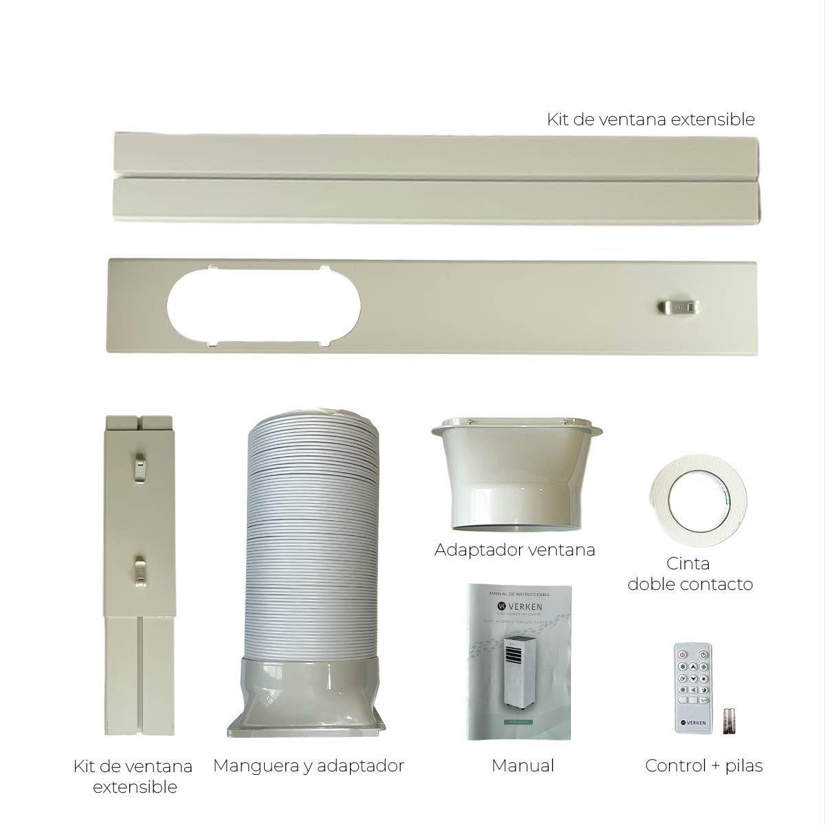 Aire Acondicionado Port til 4 en 1 12 000 BTU Fr o Calor Lech Kit Ventana Corrediza 1 80 mt-5