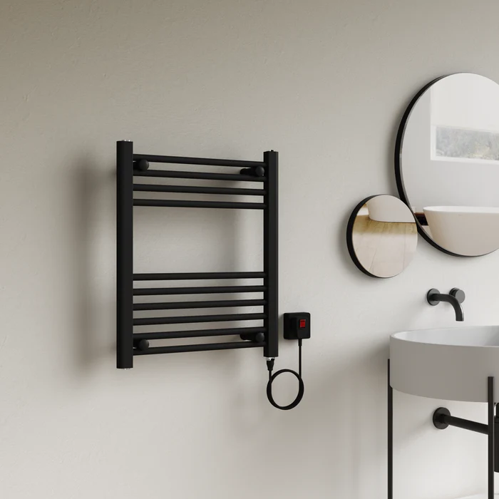 Secador de Toallas Electrico para Bano 200W Mural 60x50 cm Lipari Negro-2