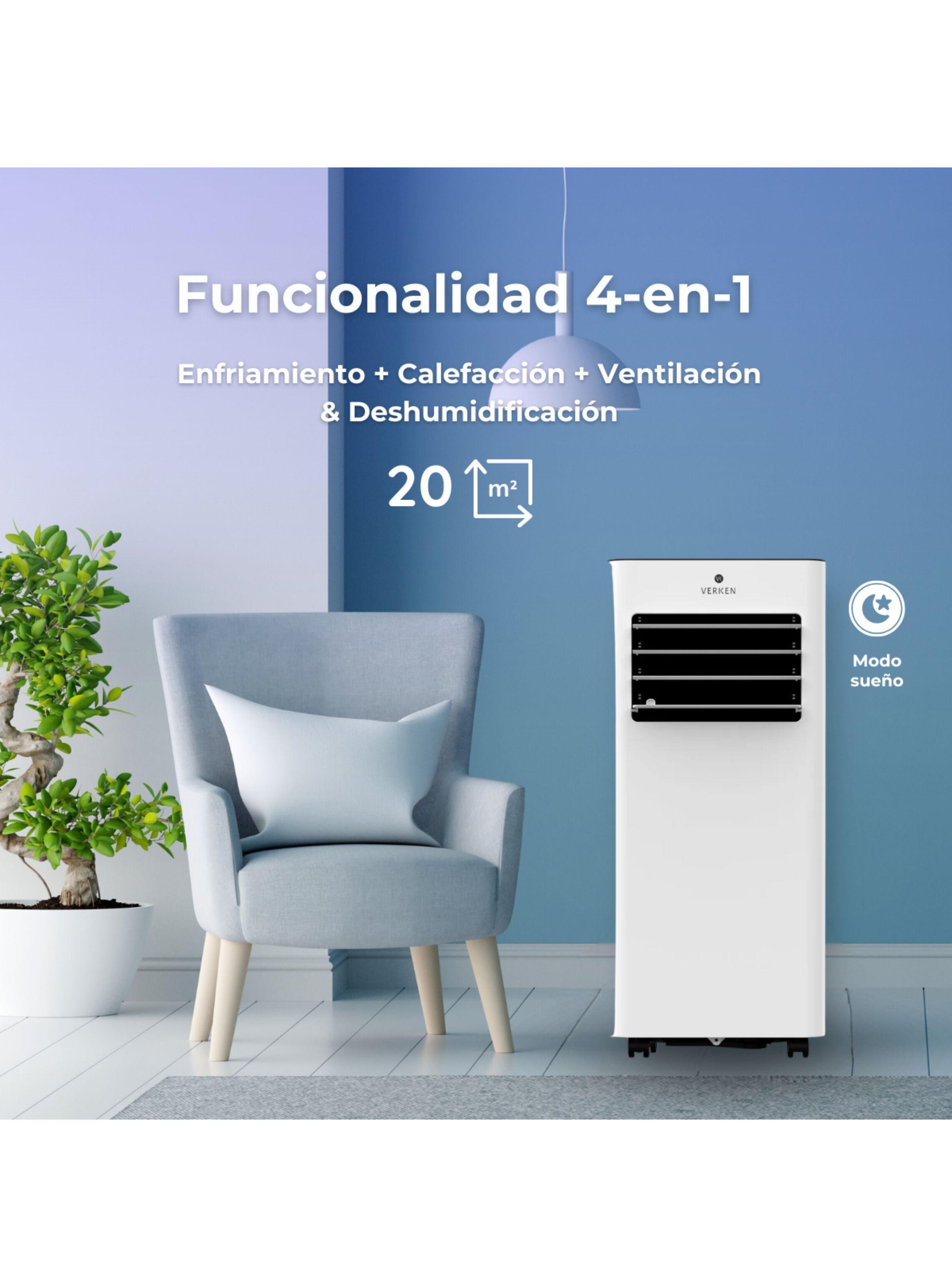 Aire Acondicionado Portátil Calefactor 4 en 1 - 9.000 BTU Frio / Calor Zermatt Verken-5