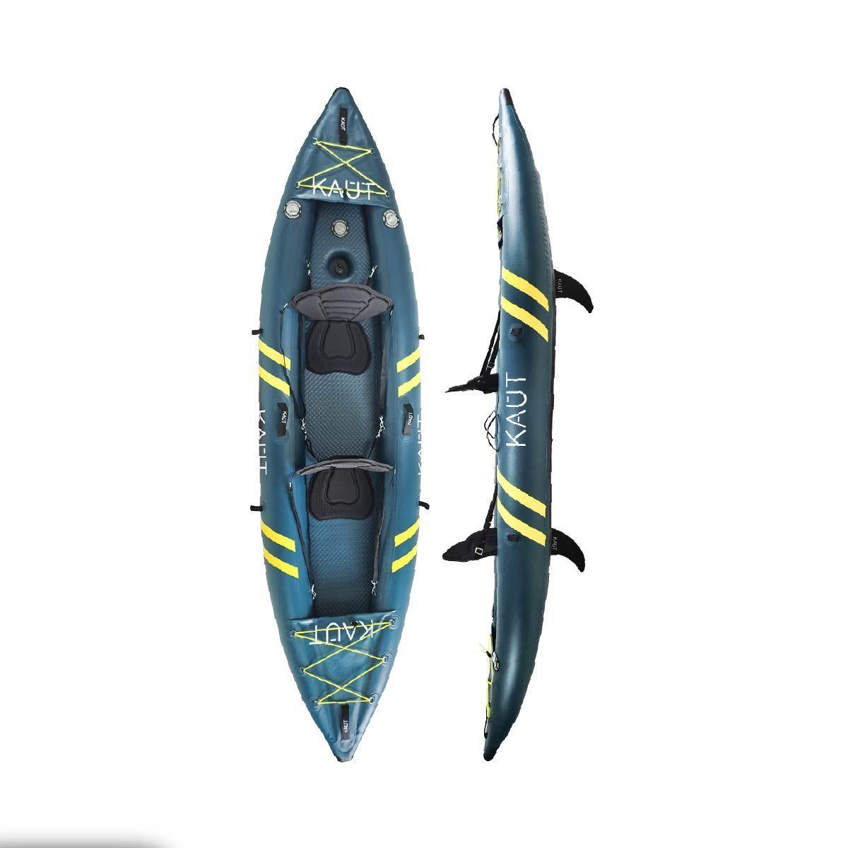 Kayak Inflable Profesional PVC Laminado Doble 1 2 personas 345 cm Caut n Mochila Ac-3