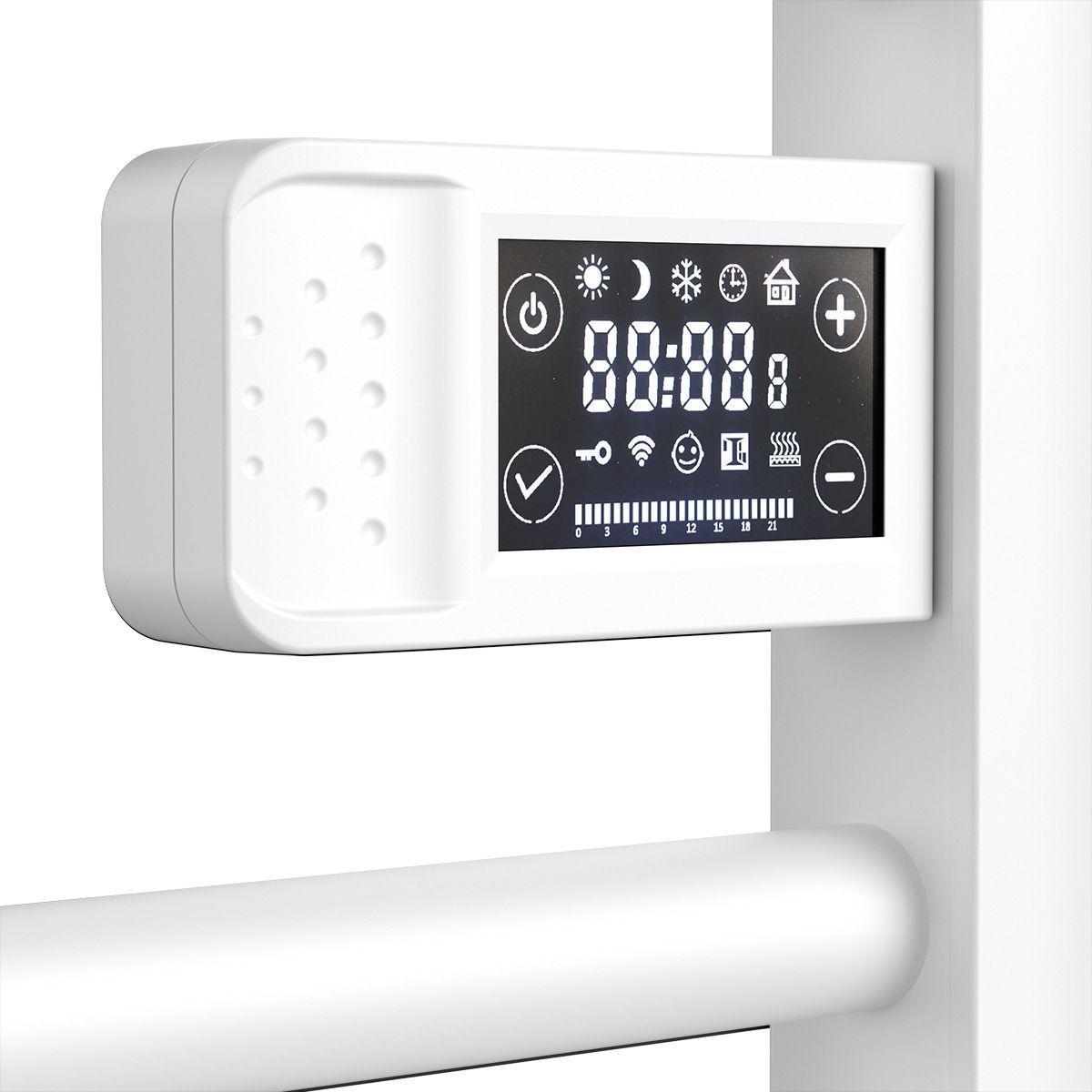 Calefactor Secador de Toallas WIFI Programable 500W Mural 88x54 cm Viglio Blanco Cable Izquierdo-6