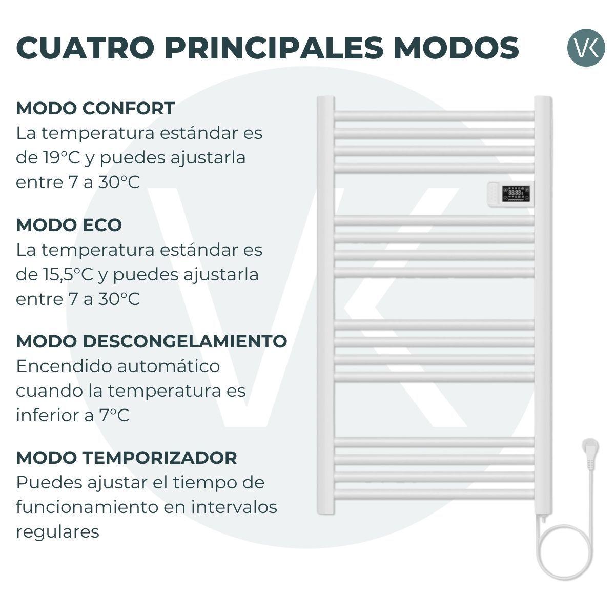 Secador Toallas Vesubio - Calentador Toallero Eléctrico Mural - 500W-3