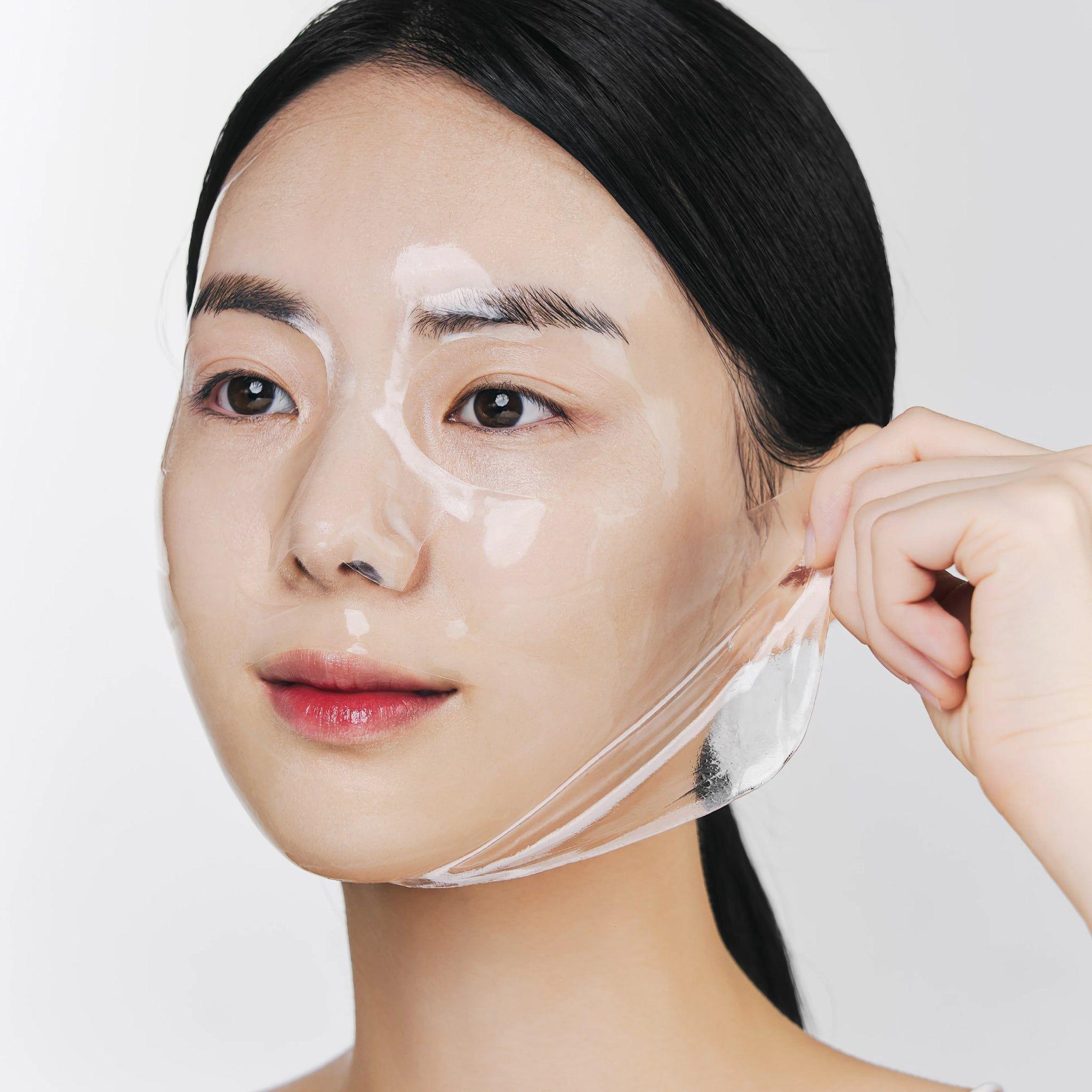 Mascarilla facial coreana reafirmante con colágeno y extracto de arroz-2