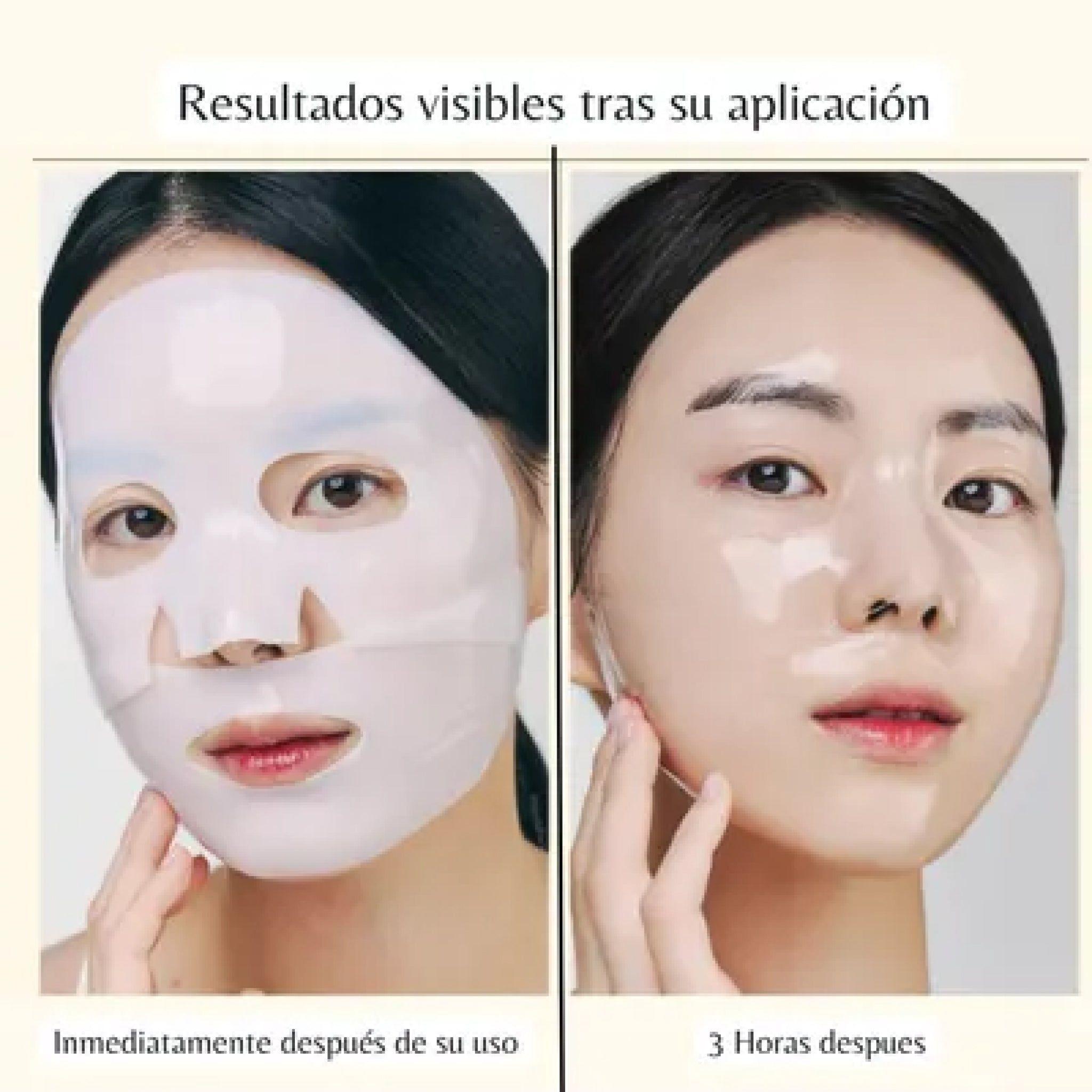 Mascarilla facial coreana reafirmante con colágeno y extracto de arroz-4
