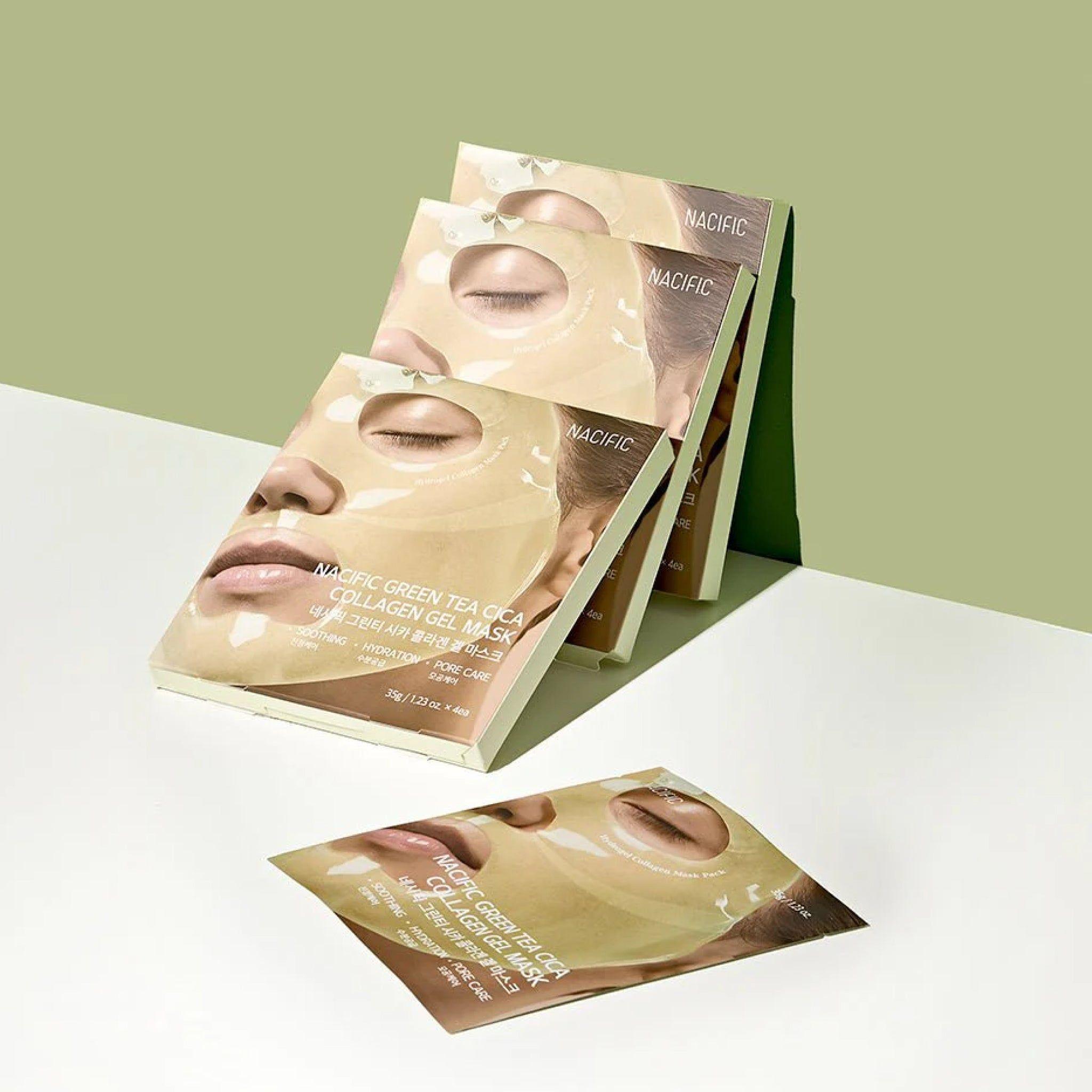 Mascarilla facial coreana reafirmante con colágeno y extracto de arroz-6