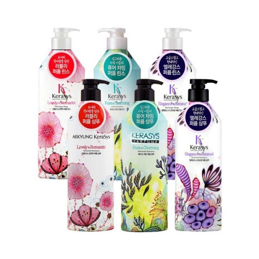 Acondicionador reparador con fragancia - KERASYS Perfume Conditioner 600ml - Lovely & Romantic-1
